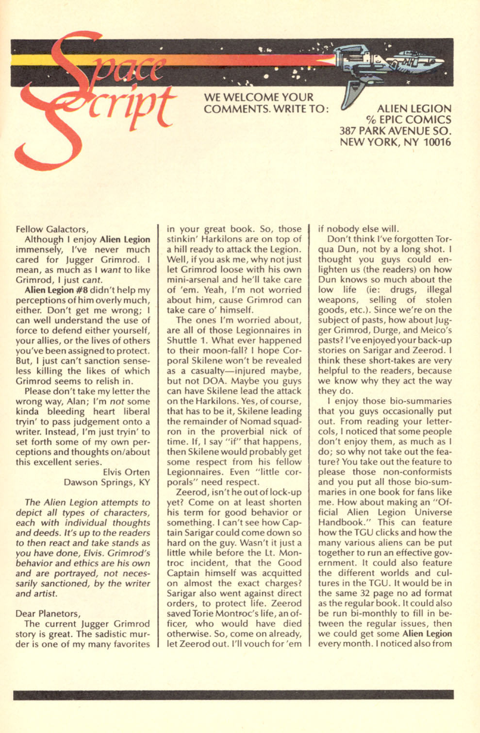 Read online Alien Legion comic -  Issue #10 - 33