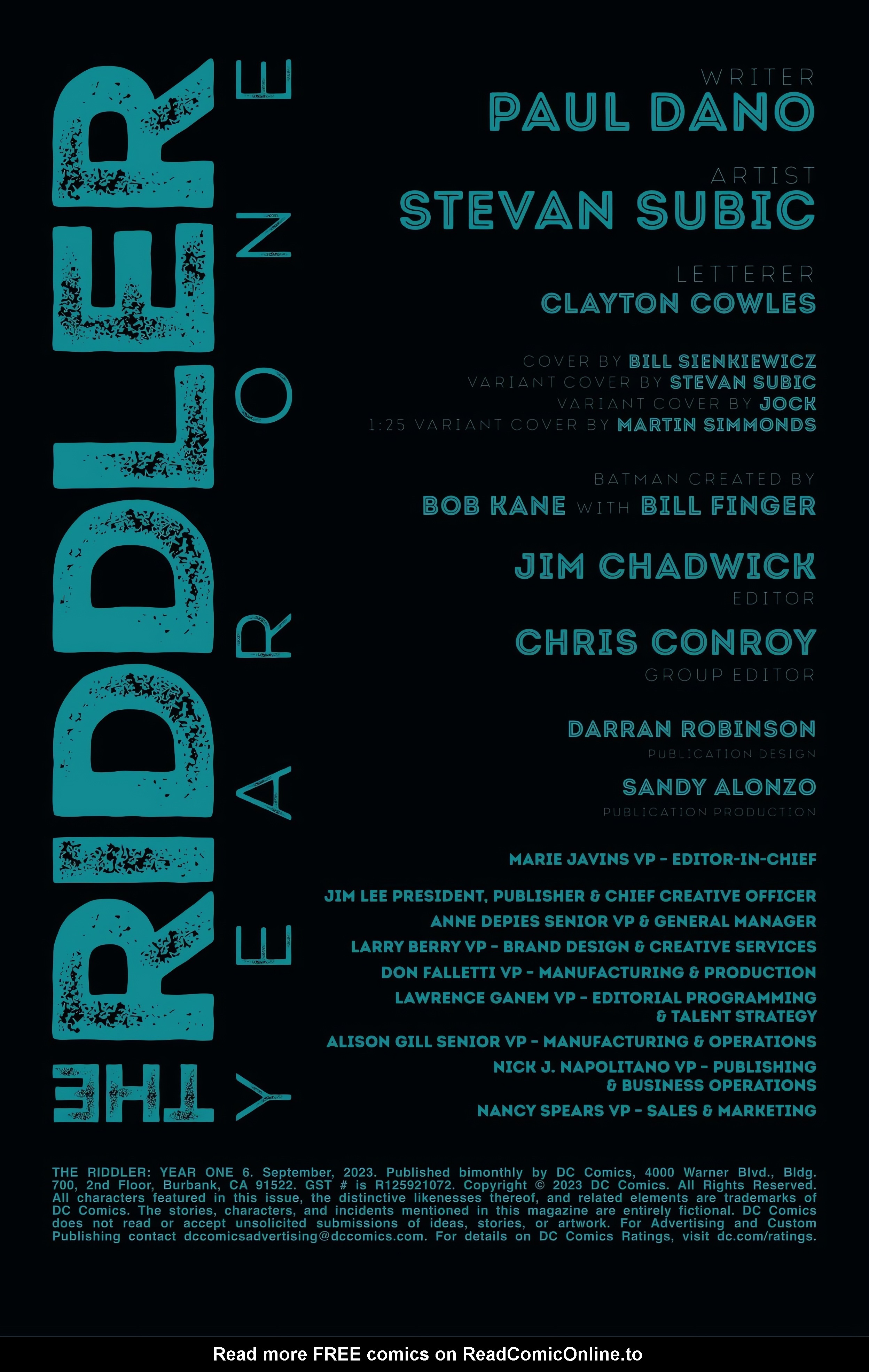 Read online The Riddler: Year One comic -  Issue #6 - 2