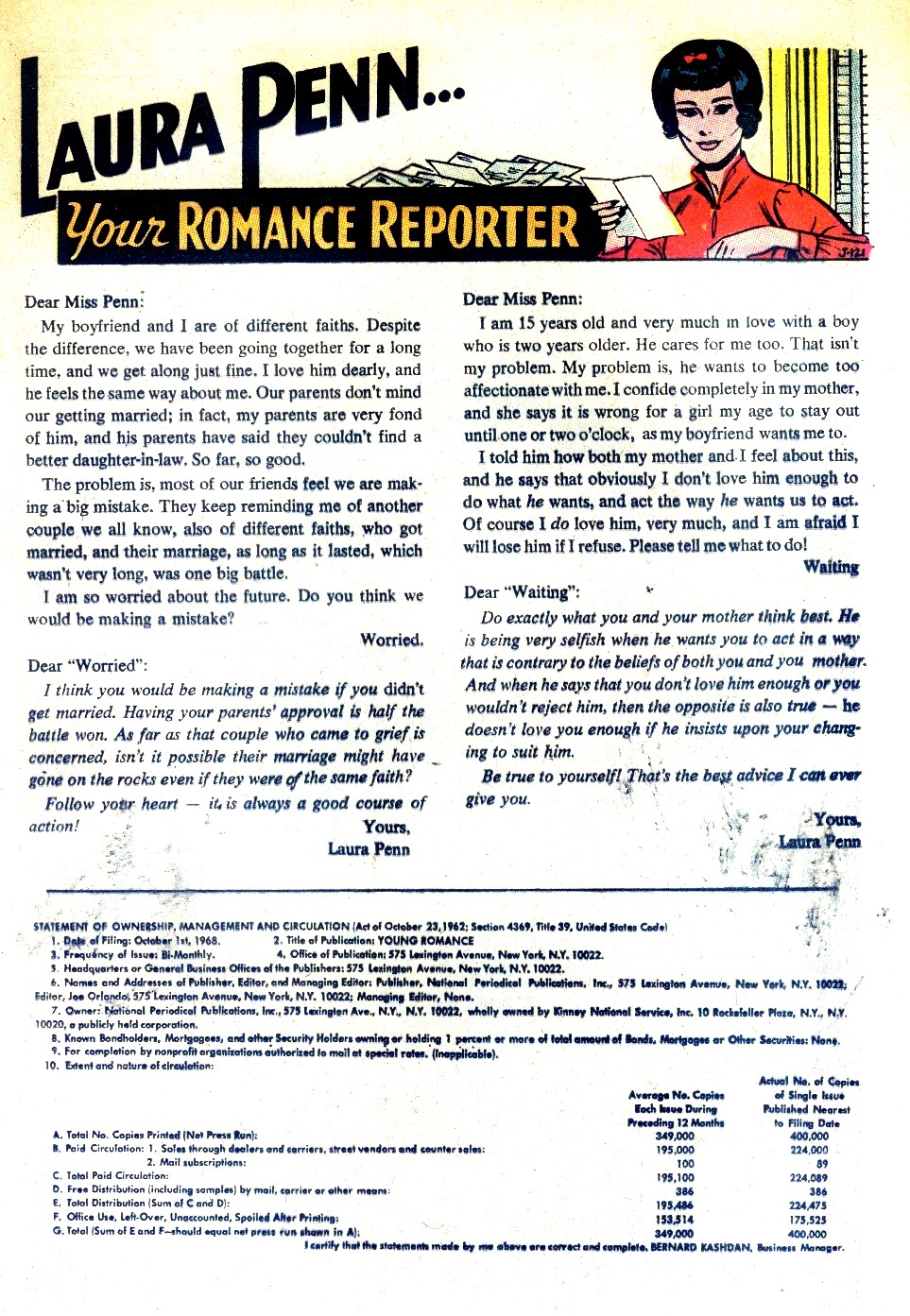 Read online Young Romance comic -  Issue #159 - 21