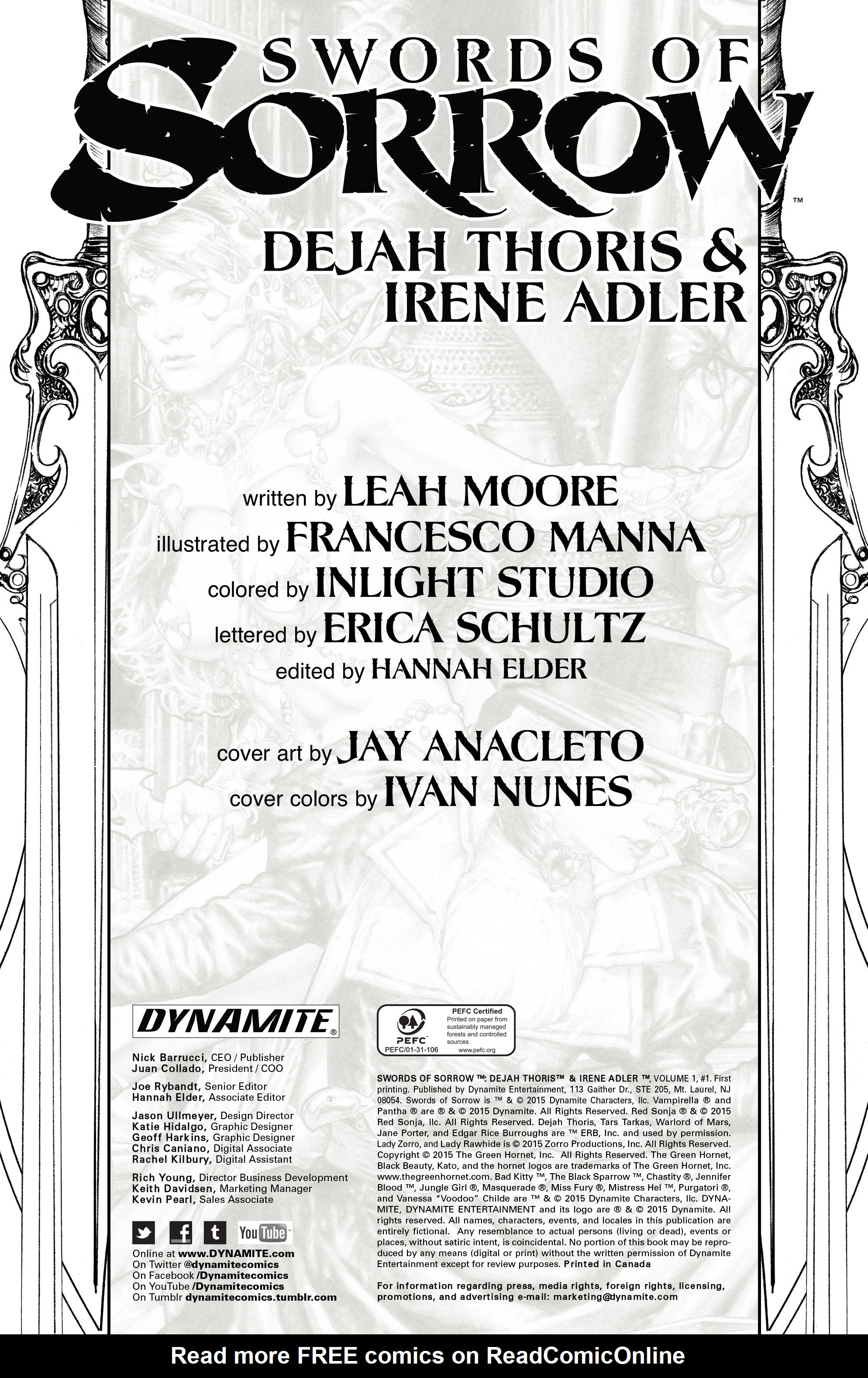 Read online Swords of Sorrow: Dejah Thoris & Irene Adler comic -  Issue #1 - 2
