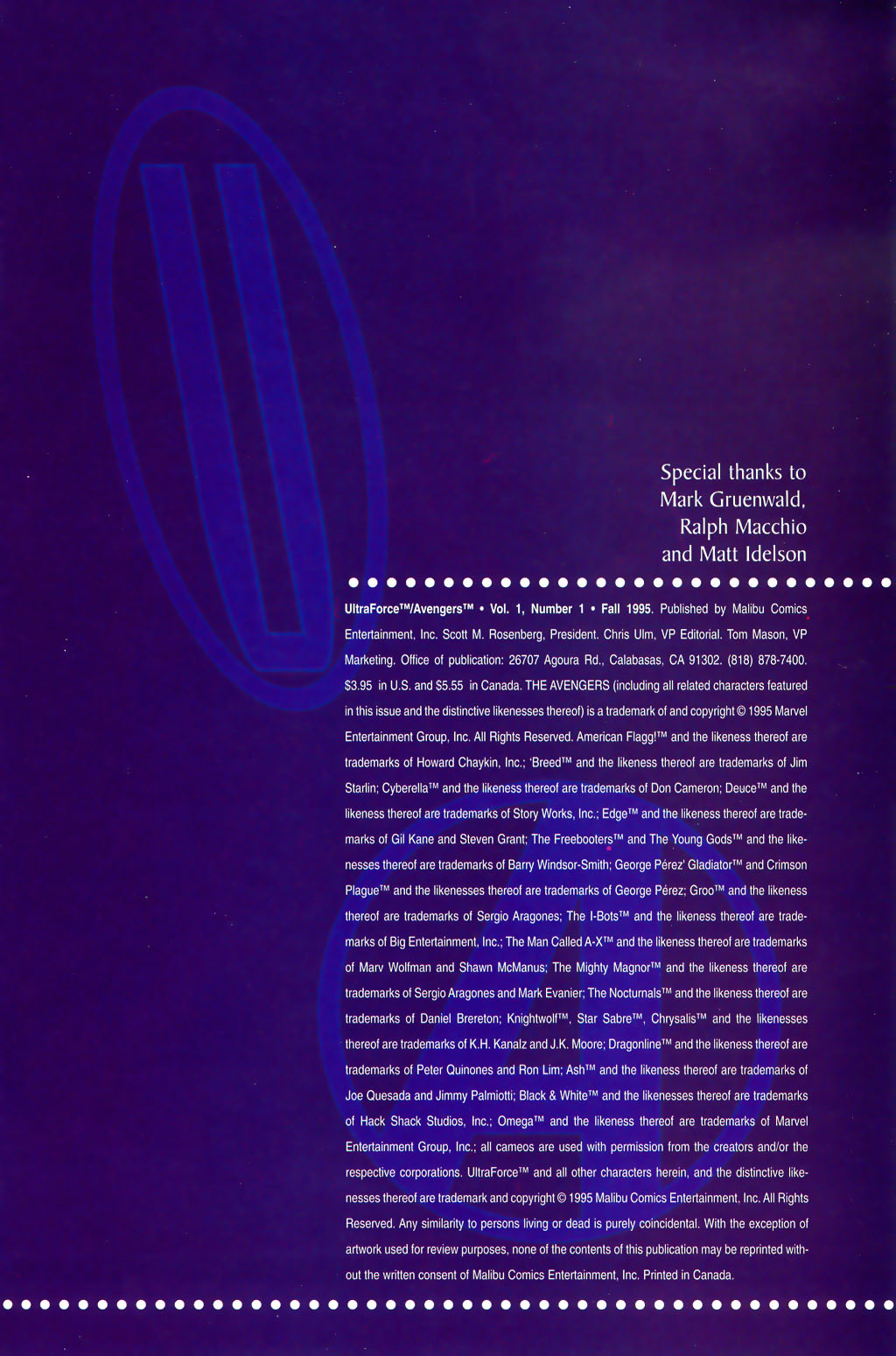 Read online UltraForce/Avengers comic -  Issue # Full - 49