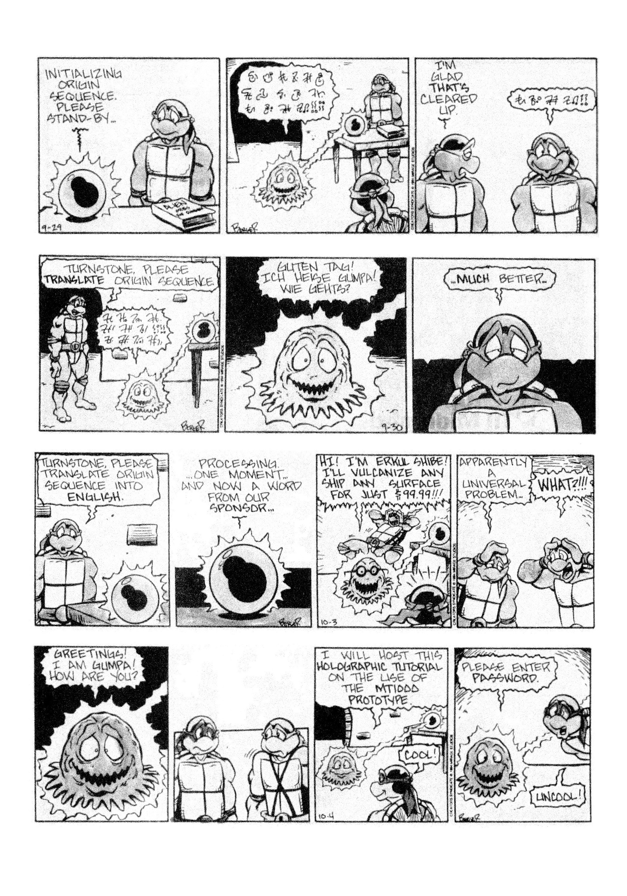 Read online Teenage Mutant Ninja Turtles: Complete Newspaper Daily Comic Strip Collection comic -  Issue # TPB 3 (Part 1) - 52