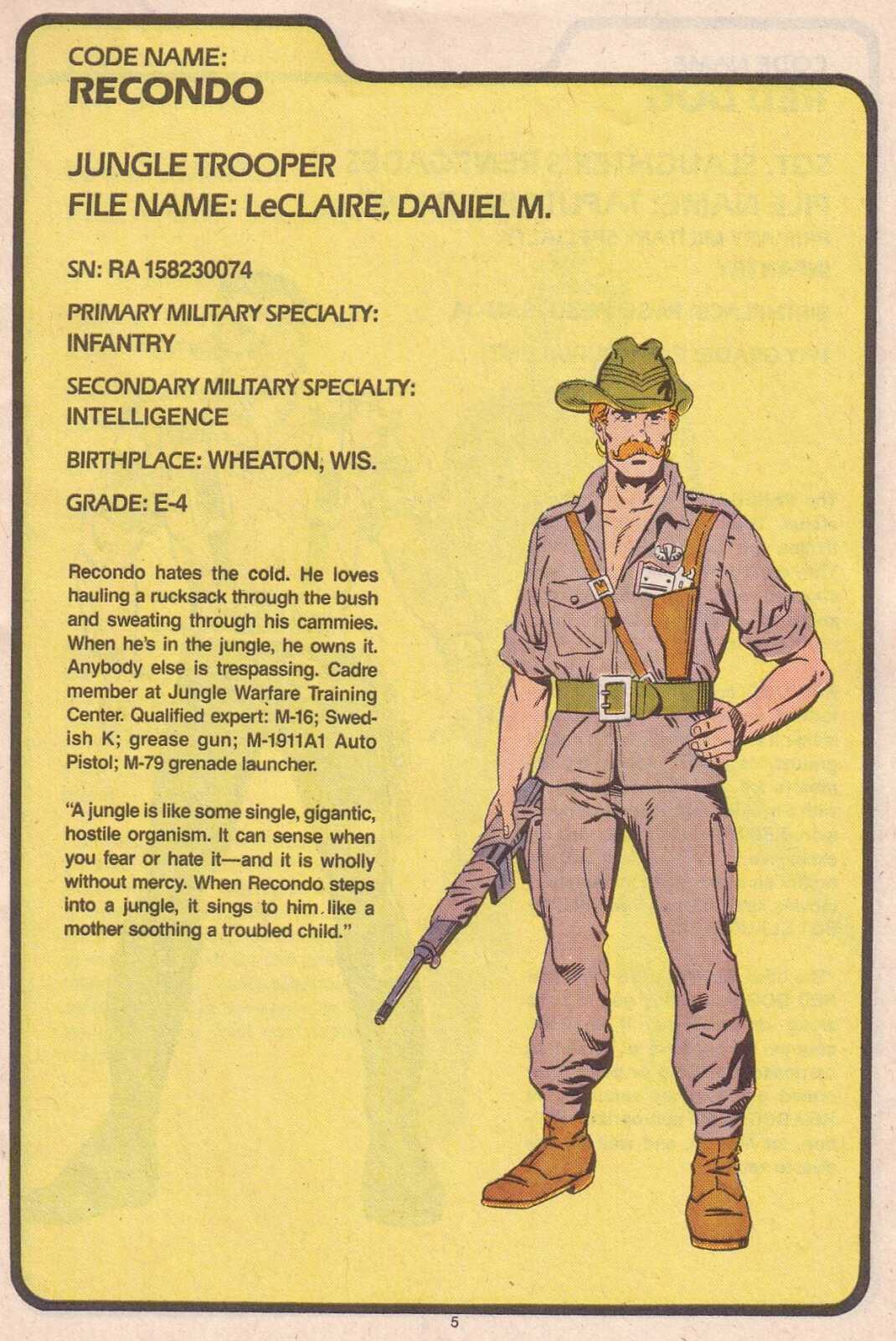Read online The G.I. Joe Order of Battle comic -  Issue #2 - 7
