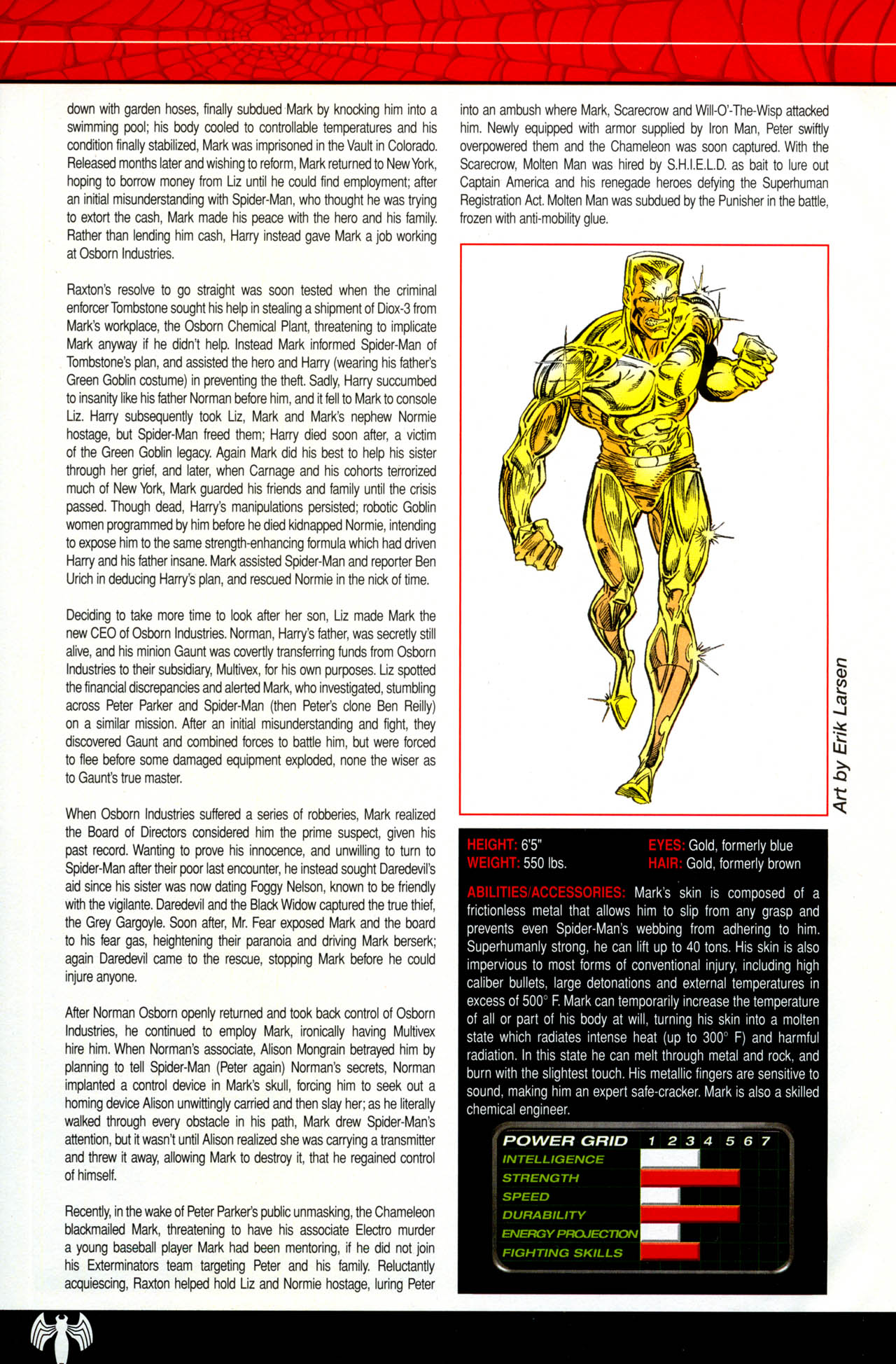 Read online The Official Handbook of the Marvel Universe: Spider-Man: Back In Black Handbook comic -  Issue # Full - 20