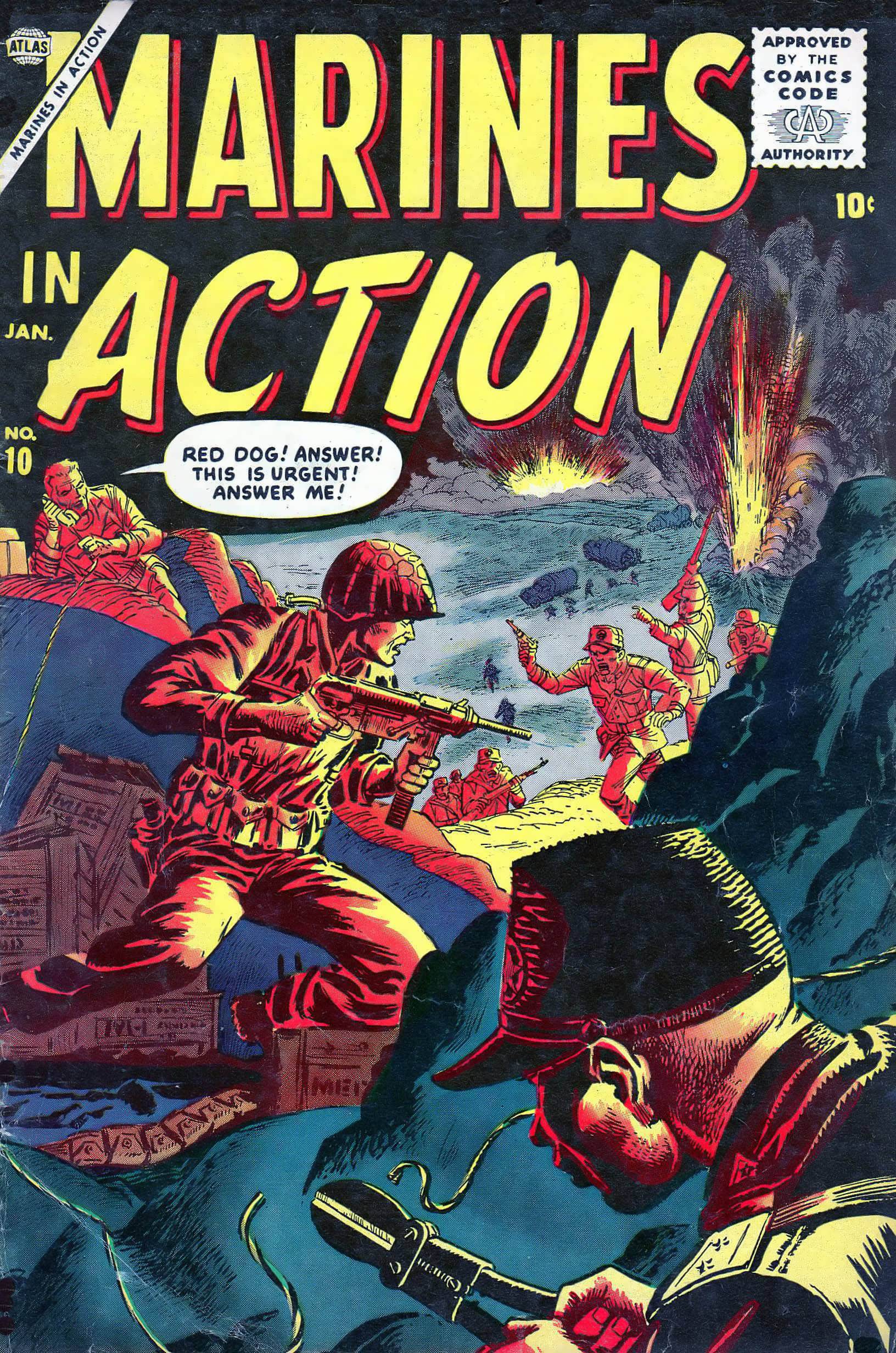 Read online Marines in Action comic -  Issue #10 - 1
