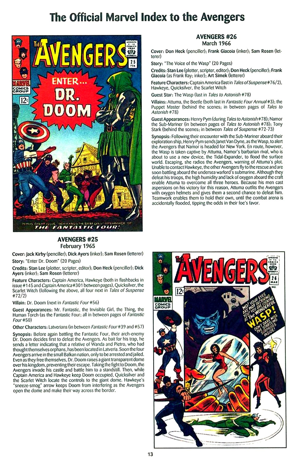 Read online The Official Marvel Index to the Avengers comic -  Issue #1 - 15