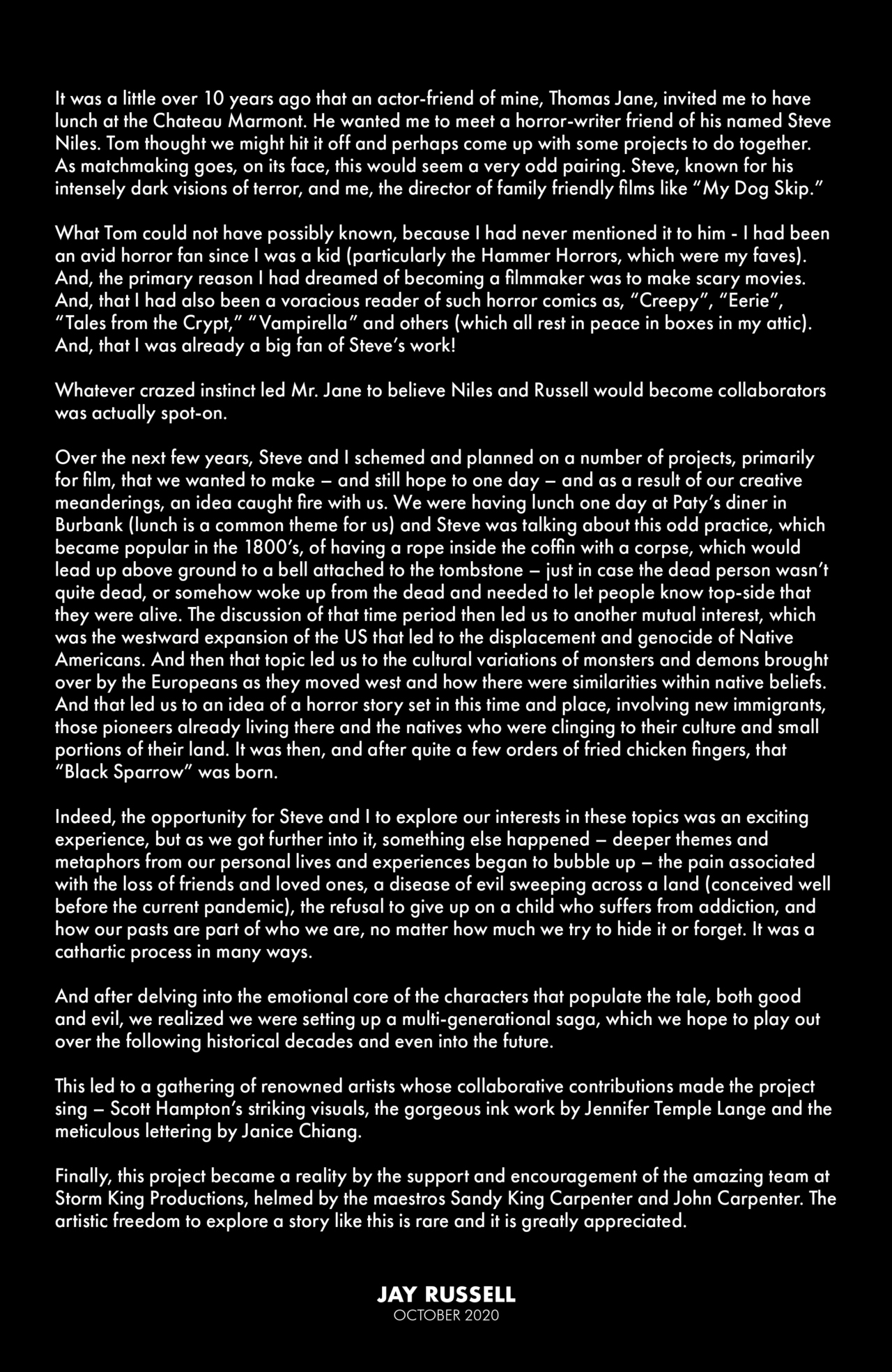Read online John Carpenter's Night Terrors comic -  Issue # Black Sparrow - 5
