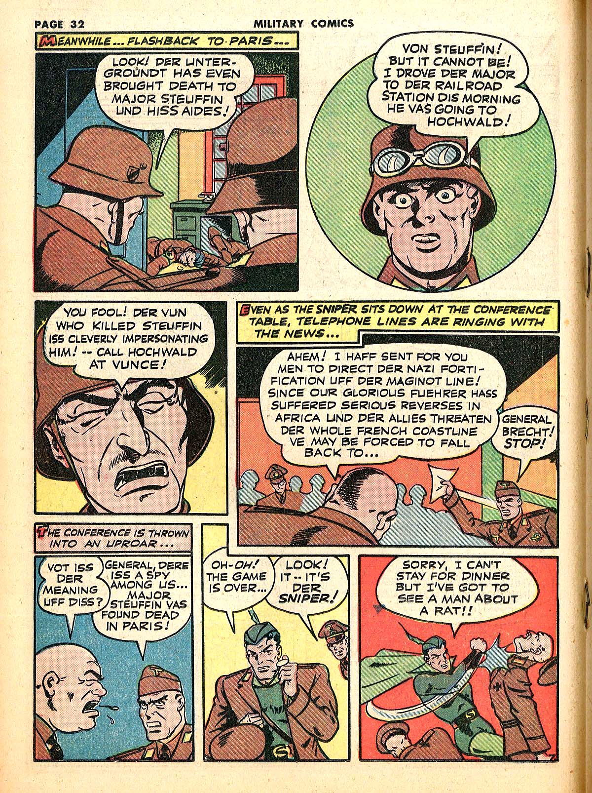 Read online Military Comics comic -  Issue #18 - 34