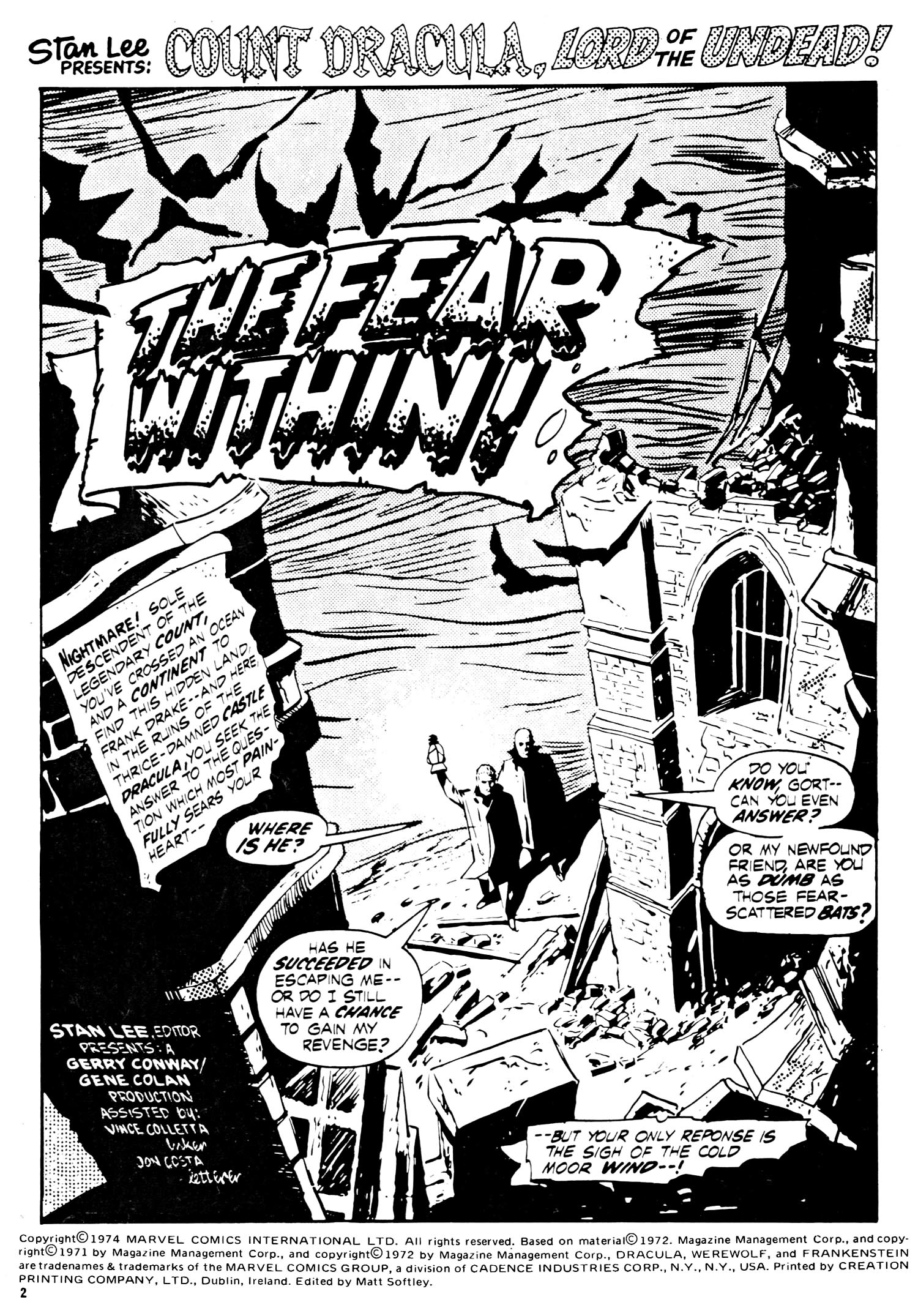 Read online Dracula Lives (1974) comic -  Issue #3 - 2