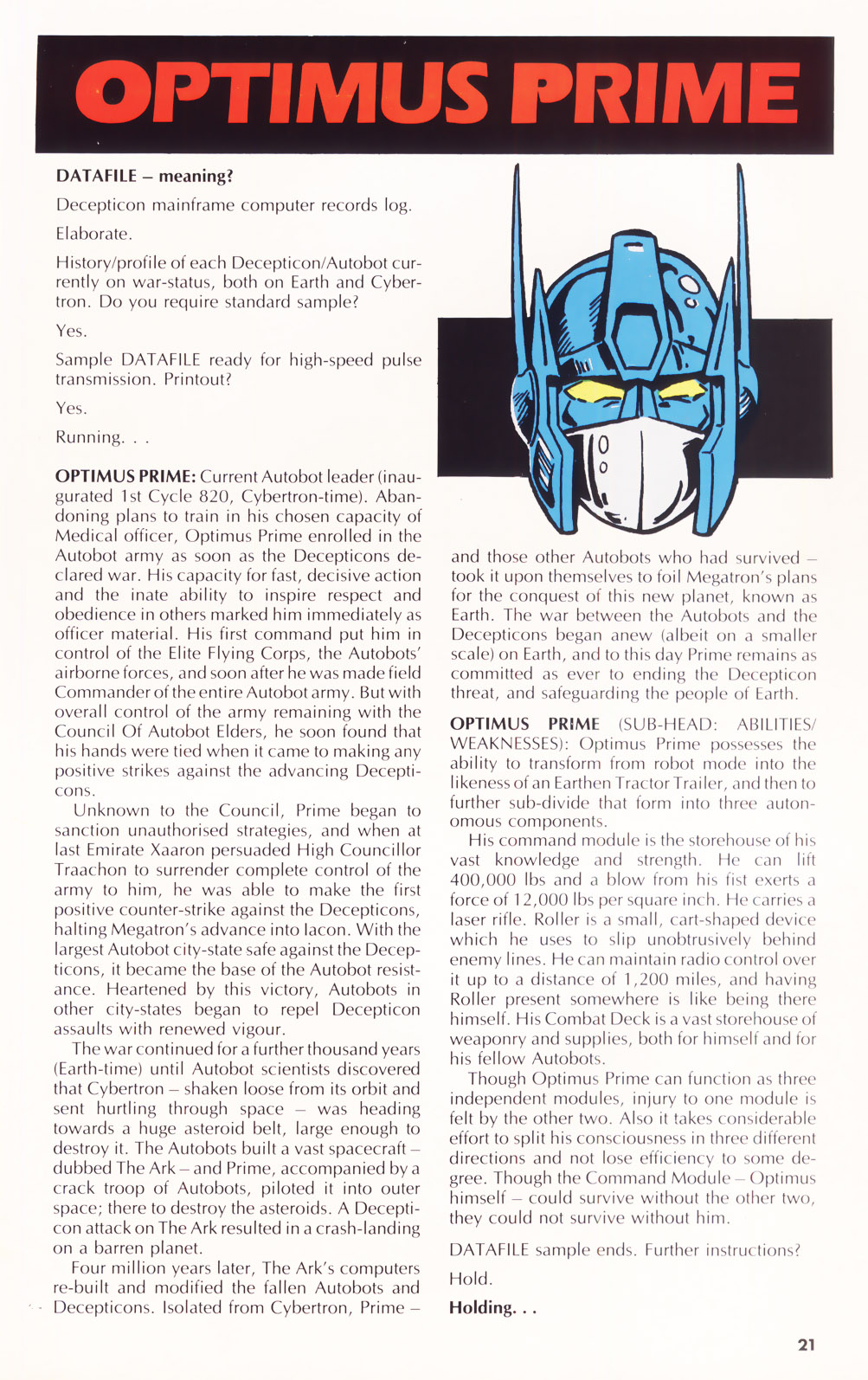 Read online The Transformers Annual comic -  Issue #1986 - 20