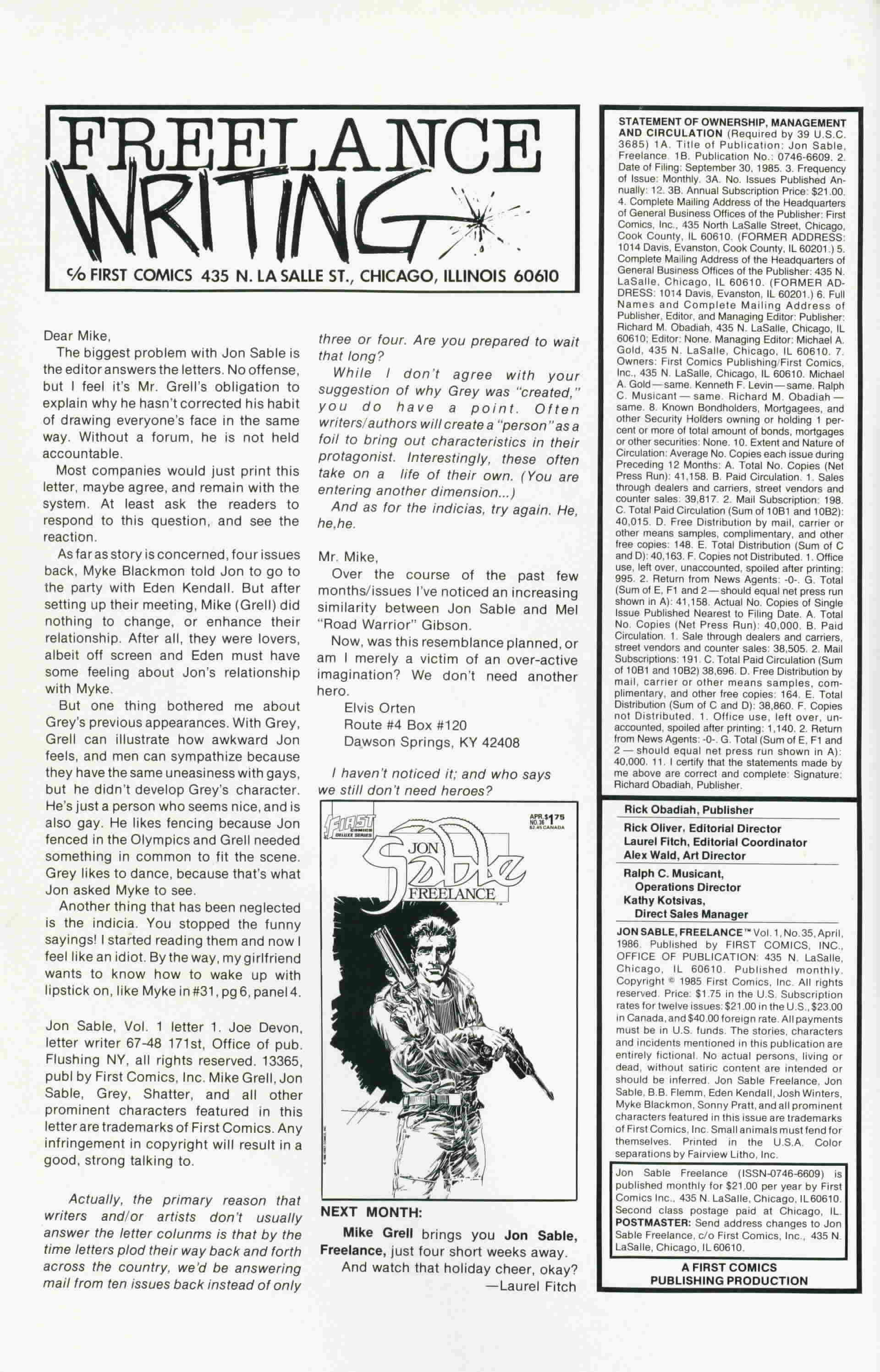 Read online Jon Sable, Freelance comic -  Issue #35 - 2