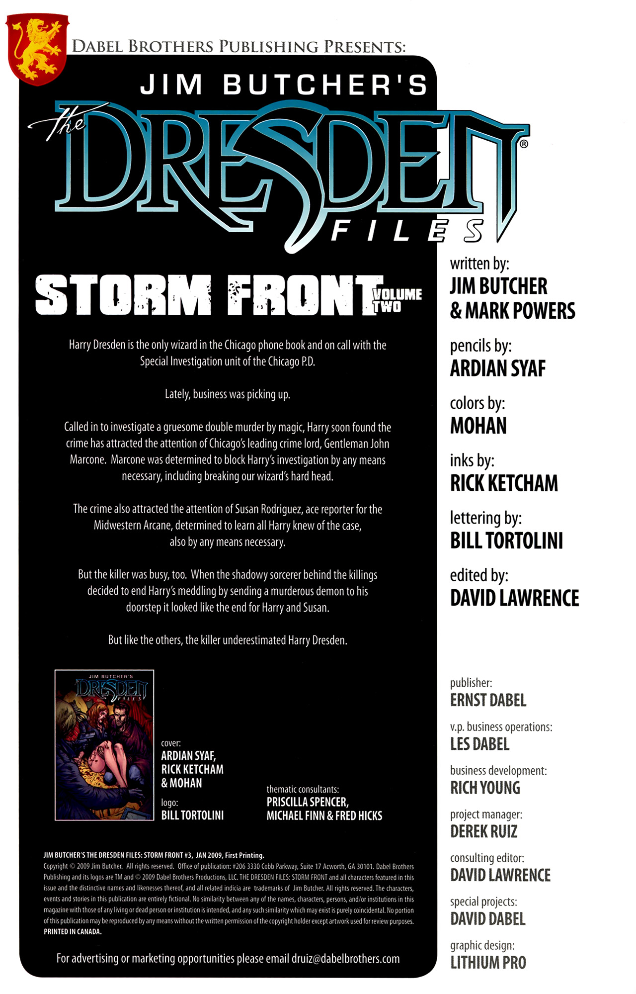 Read online Jim Butcher's The Dresden Files: Storm Front: Volume Two comic -  Issue #1 - 3