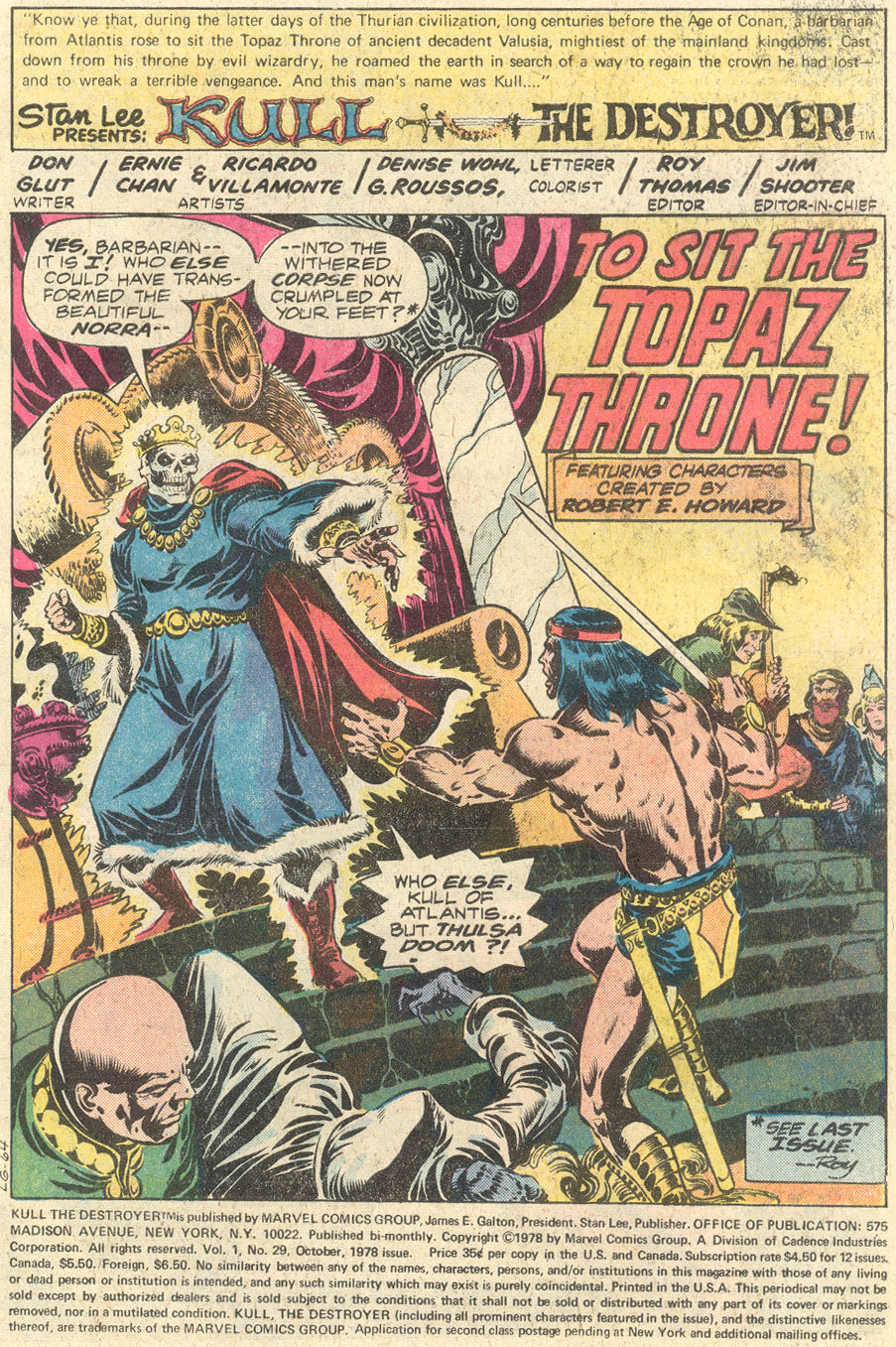 Read online Kull The Destroyer comic -  Issue #29 - 2