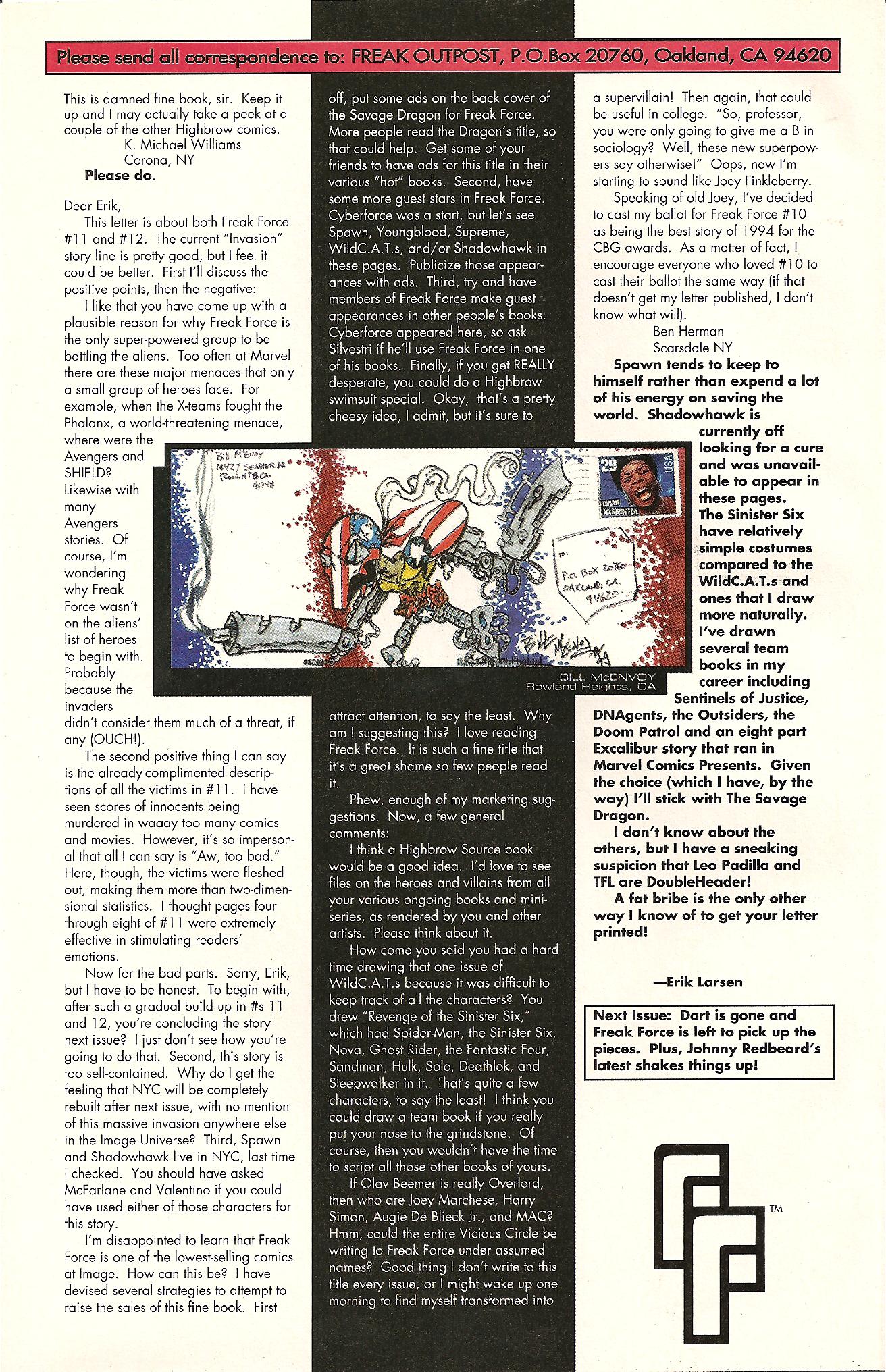 Read online Freak Force (1993) comic -  Issue #13 - 31