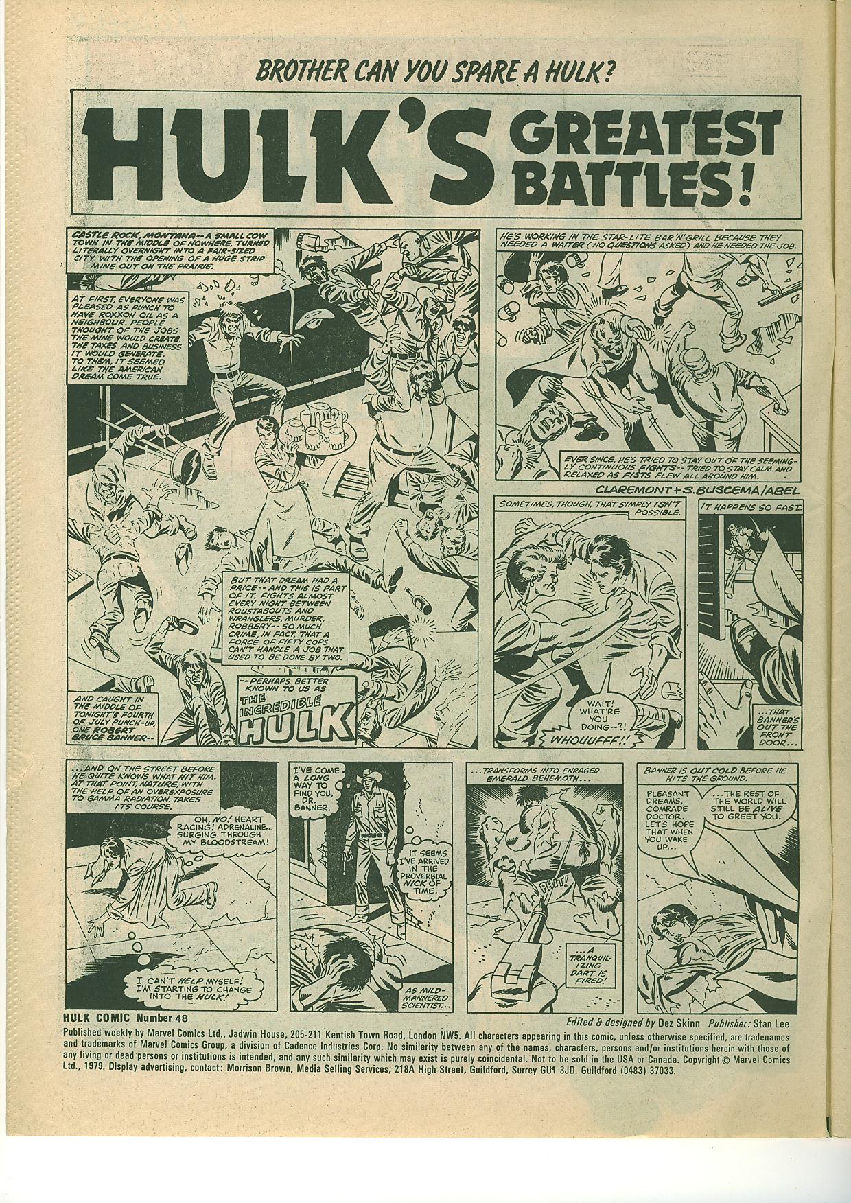 Read online The Incredible Hulk Weekly comic -  Issue #48 - 2