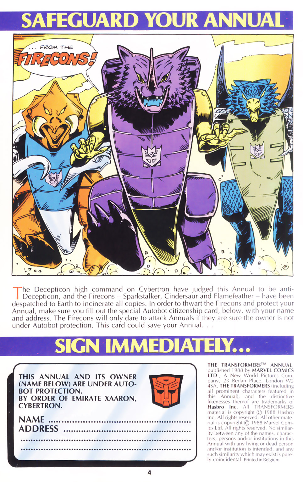 Read online The Transformers Annual comic -  Issue #1988 - 3