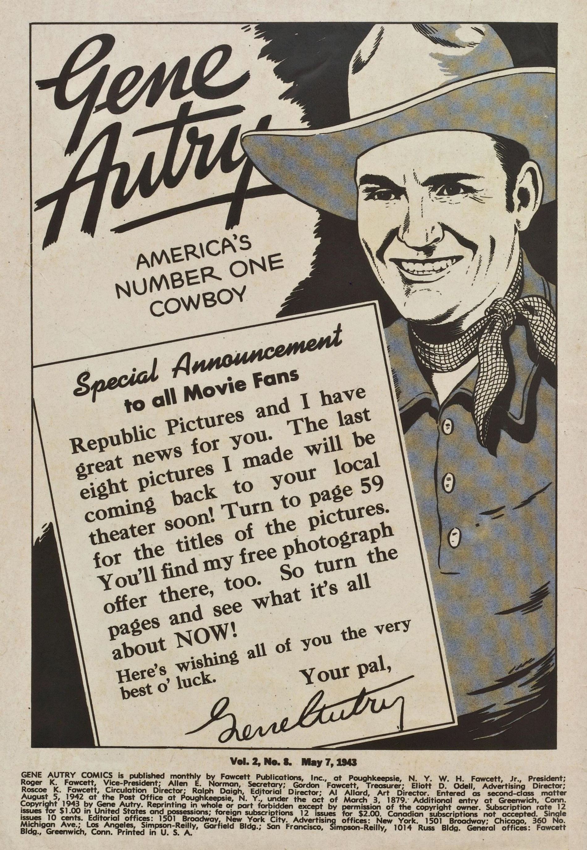 Read online Gene Autry Comics comic -  Issue #8 - 2