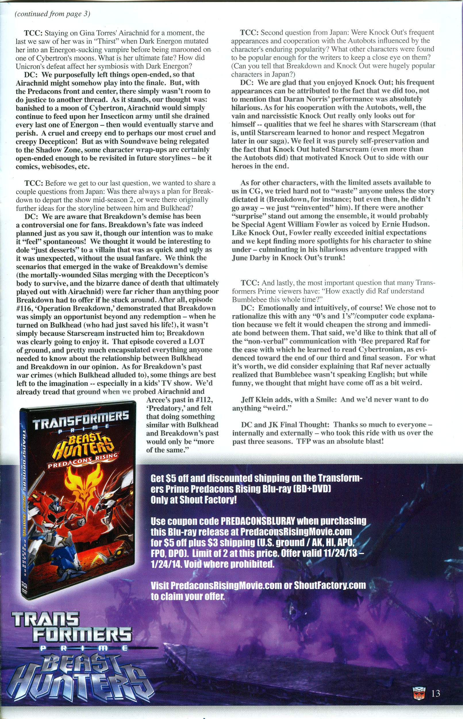Read online Transformers: Collectors' Club comic -  Issue #54 - 13