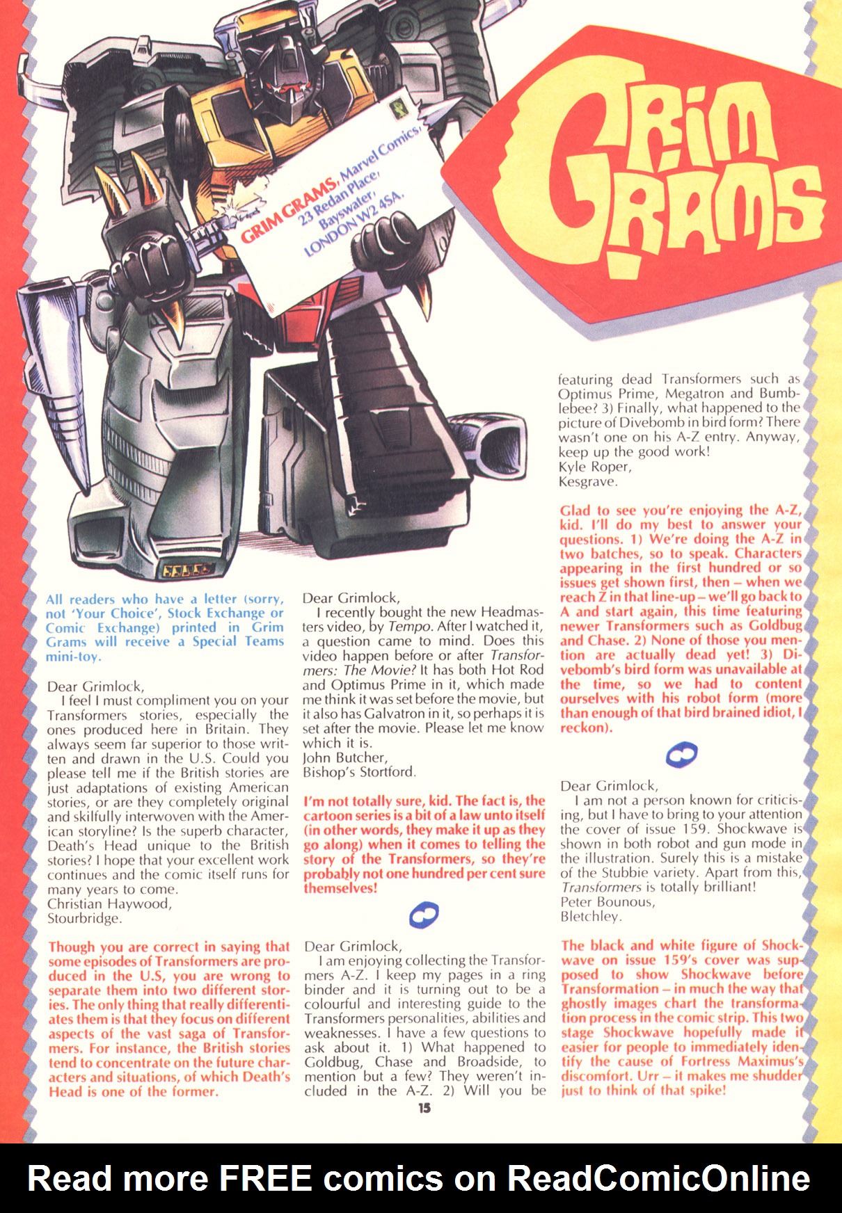 Read online The Transformers (UK) comic -  Issue #167 - 14