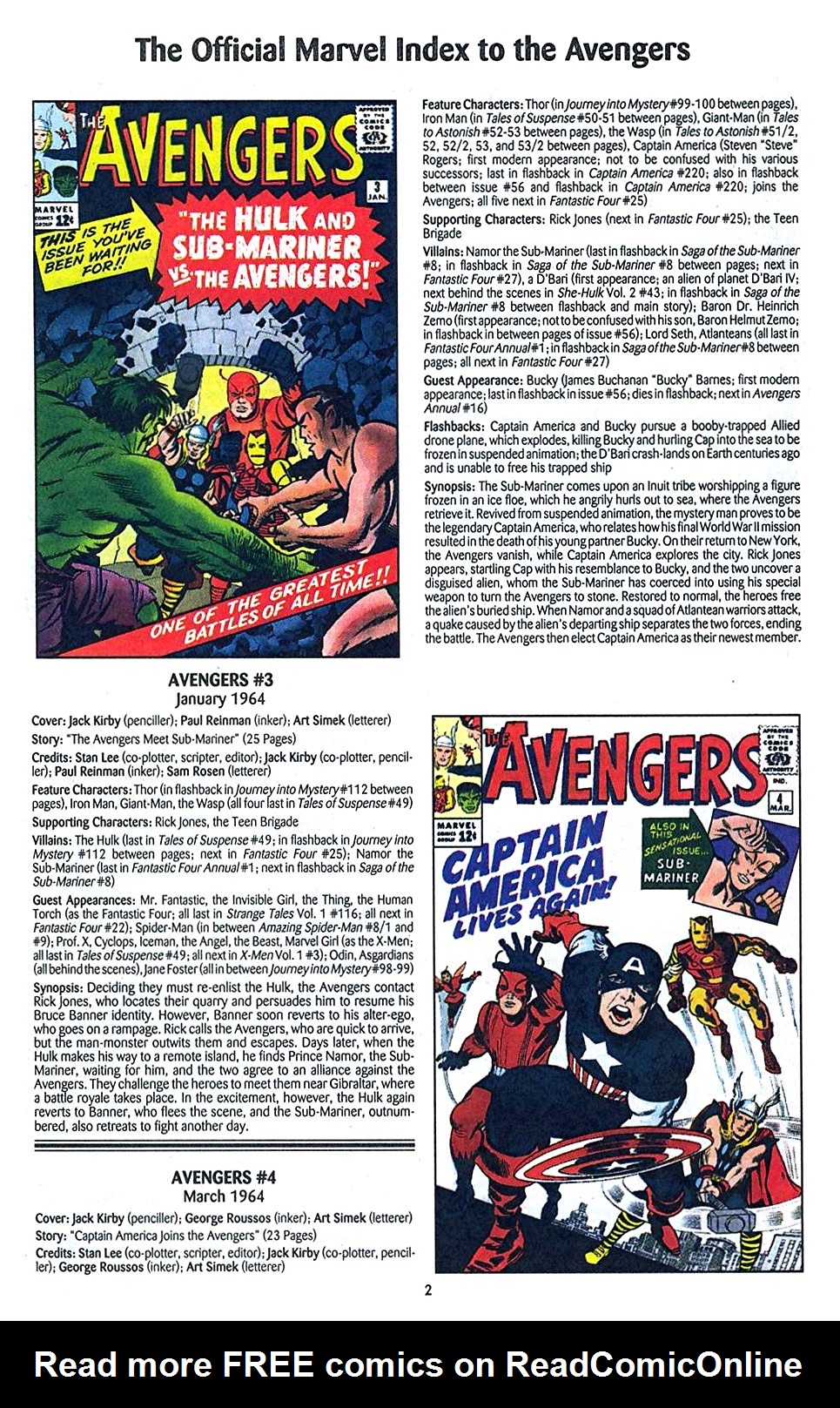 Read online The Official Marvel Index to the Avengers comic -  Issue #1 - 4