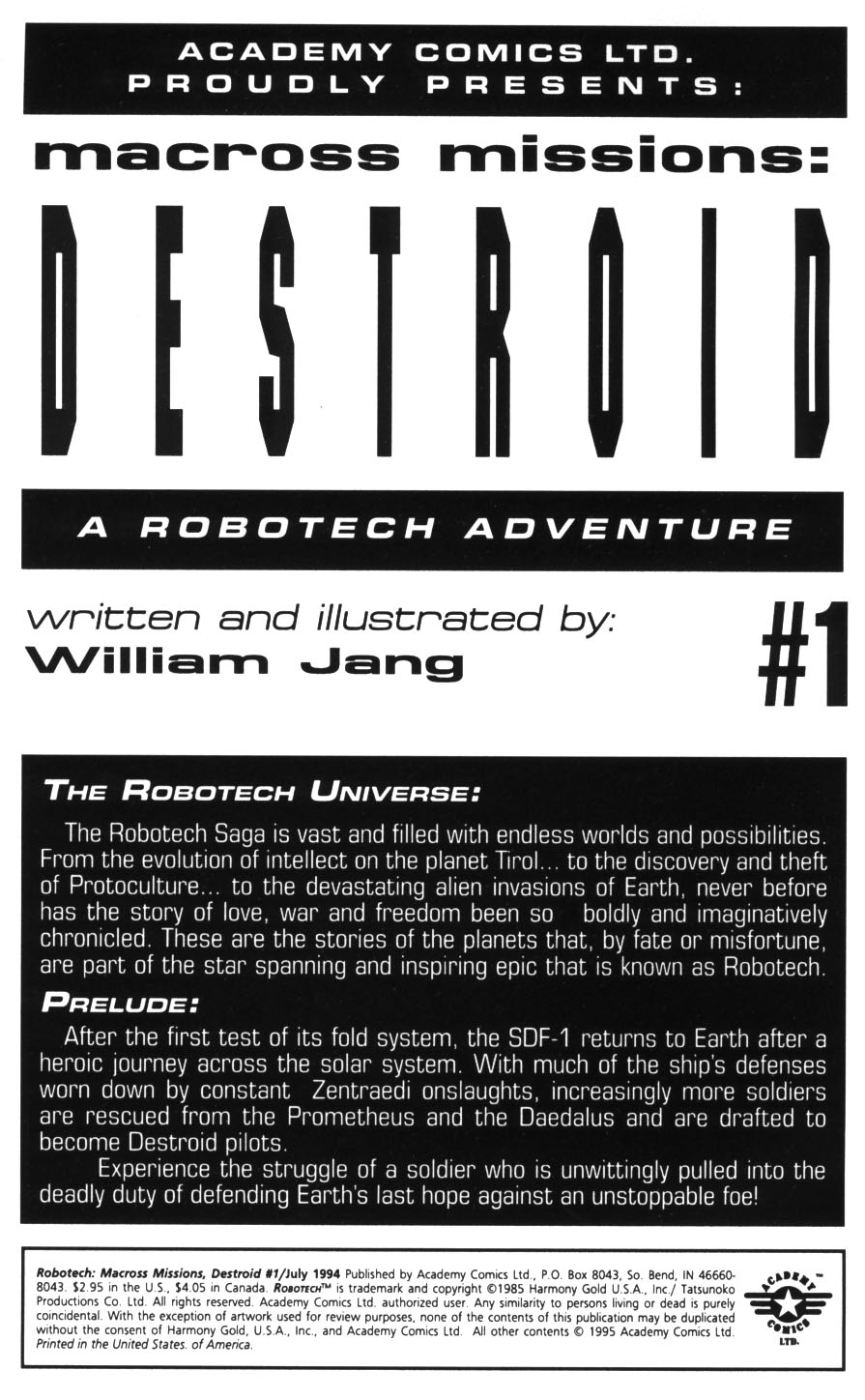 Read online Robotech: Macross Missions, Destroid comic -  Issue # Full - 2