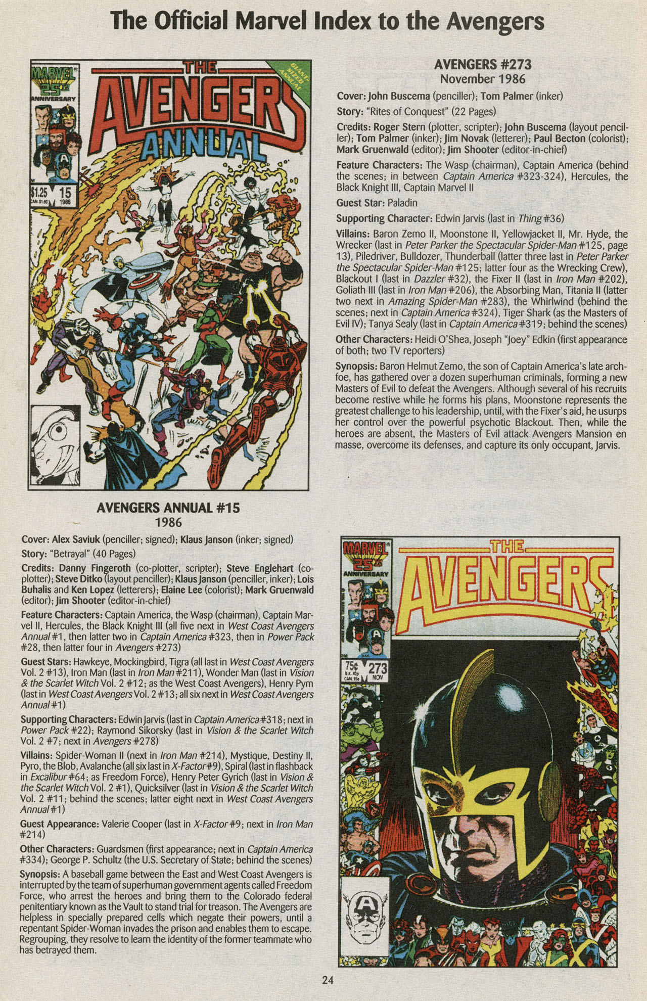 Read online The Official Marvel Index to the Avengers comic -  Issue #5 - 26