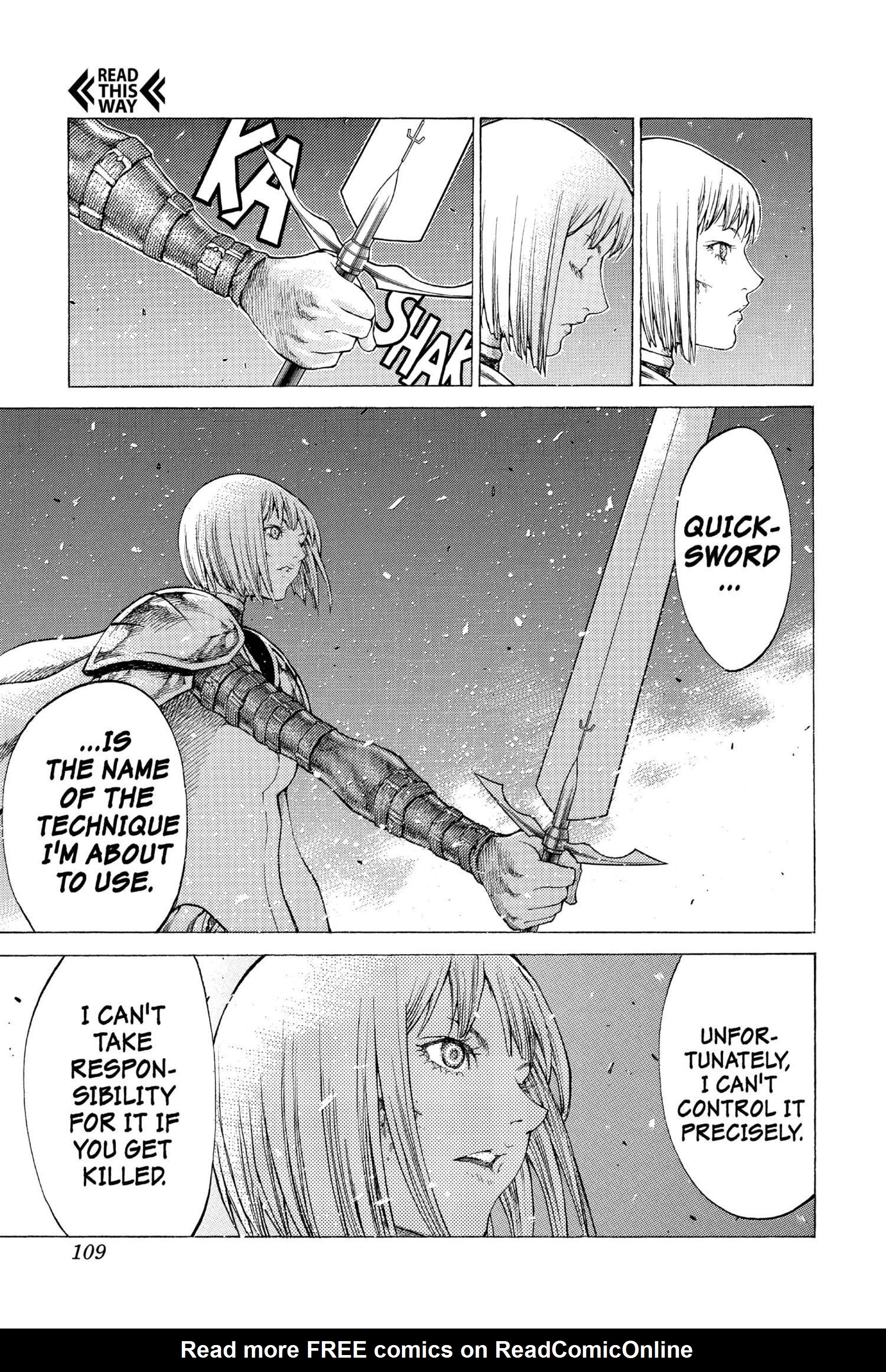 Read online Claymore comic -  Issue #10 - 101