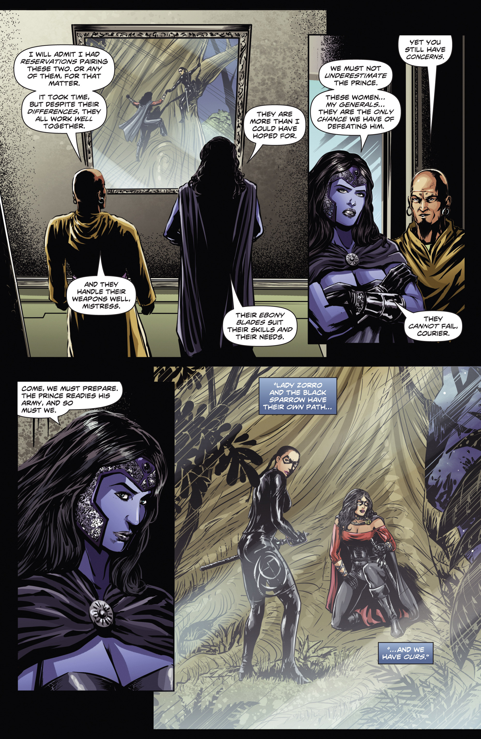 Read online Swords of Sorrow: Black Sparrow & Lady Zorro Special comic -  Issue # Full - 24