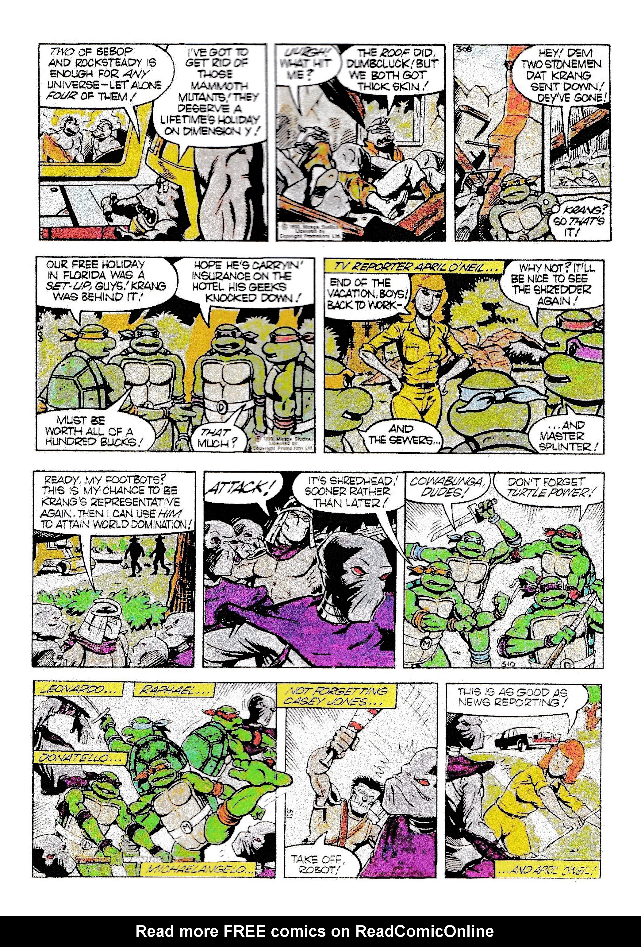 Read online Teenage Mutant Ninja Turtles: Complete Newspaper Daily Comic Strip Collection comic -  Issue # TPB 1 - 86