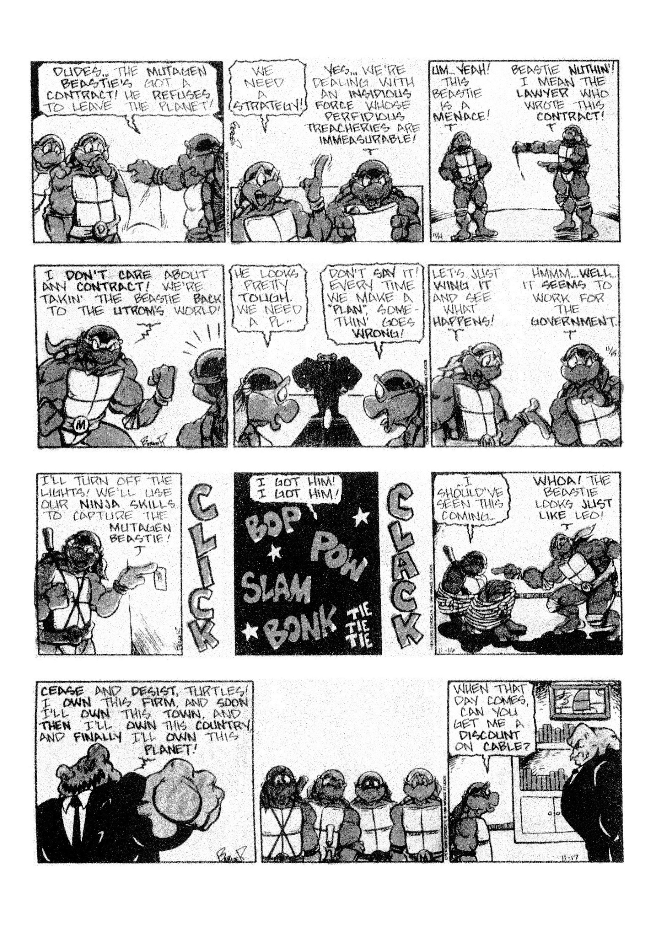 Read online Teenage Mutant Ninja Turtles: Complete Newspaper Daily Comic Strip Collection comic -  Issue # TPB 3 (Part 1) - 60