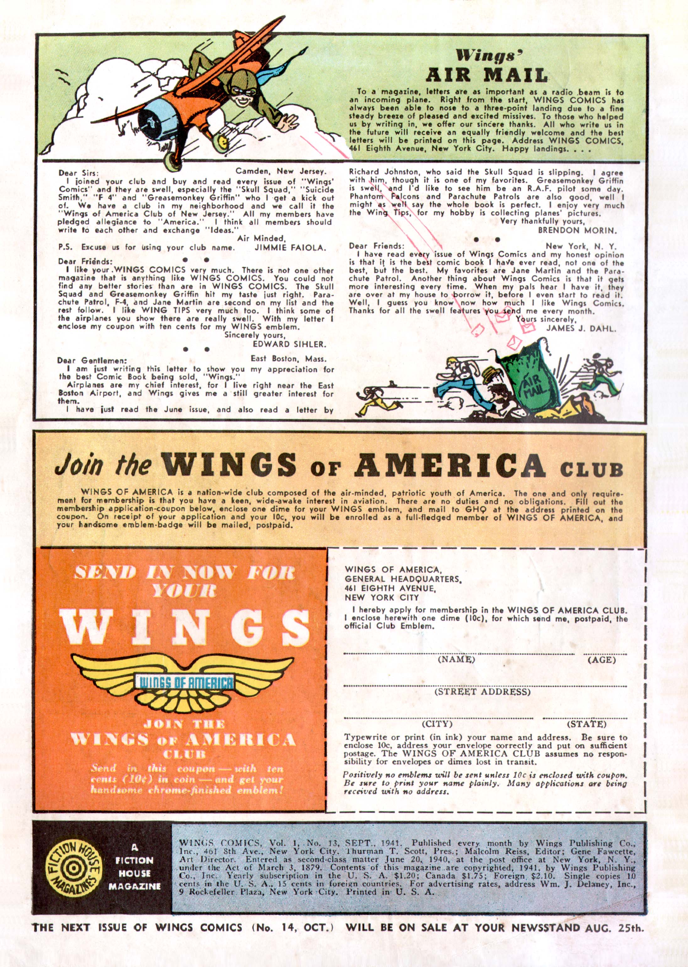 Read online Wings Comics comic -  Issue #13 - 2