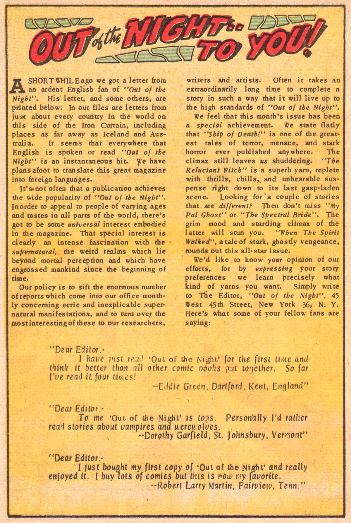 Read online Out of the Night comic -  Issue #10 - 18