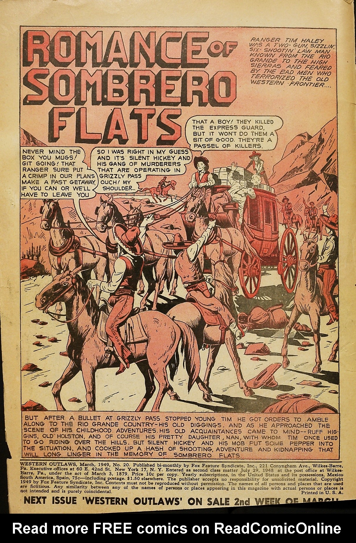 Read online Western Outlaws (1948) comic -  Issue #20 - 2
