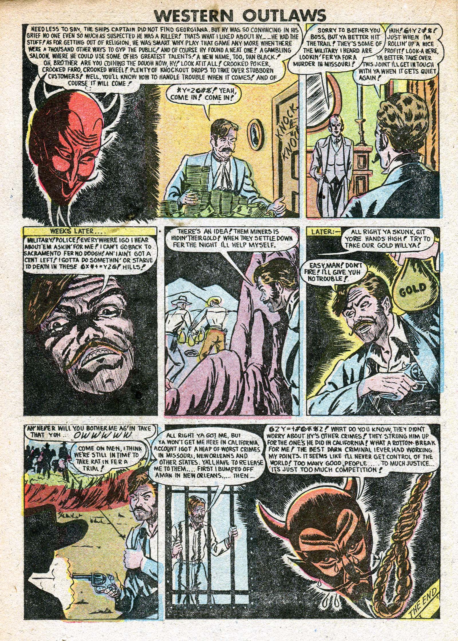 Read online Western Outlaws (1948) comic -  Issue #19 - 21