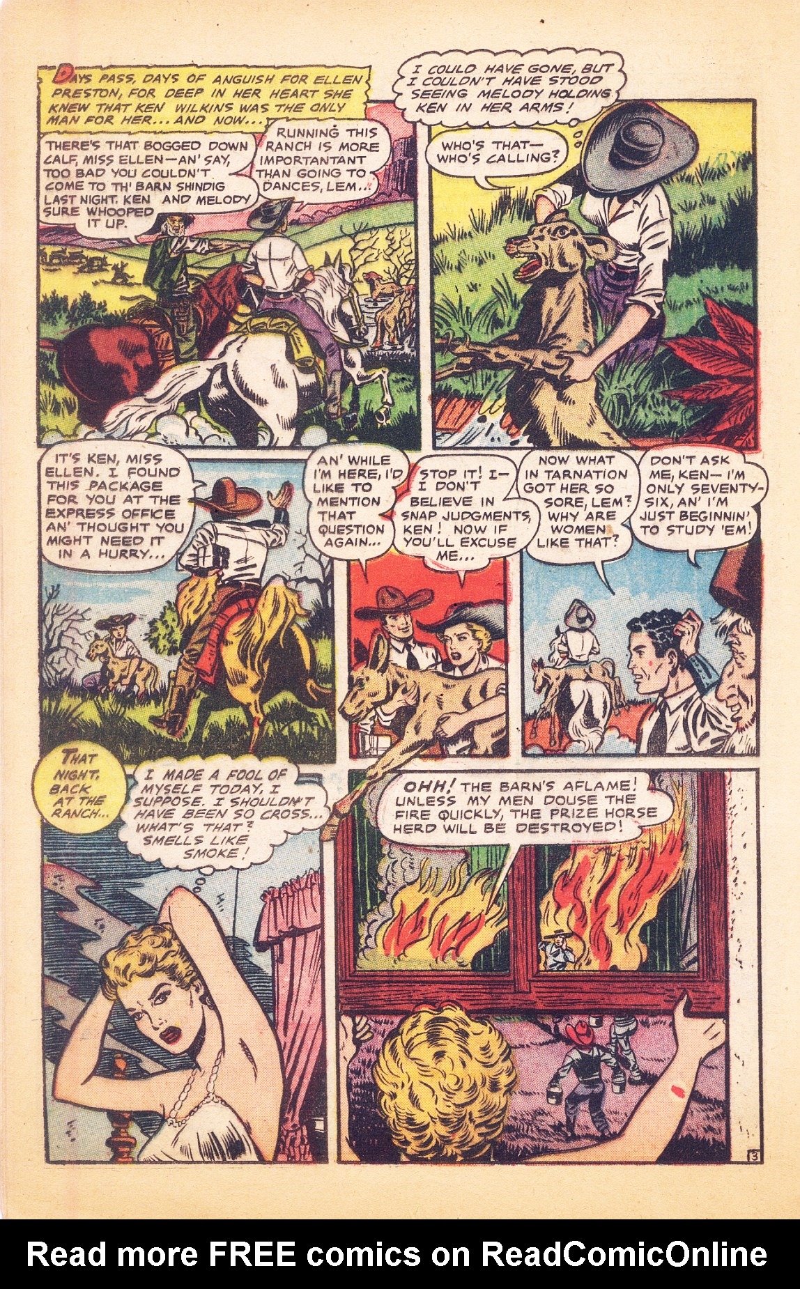 Read online Cowgirl Romances (1950) comic -  Issue #9 - 16
