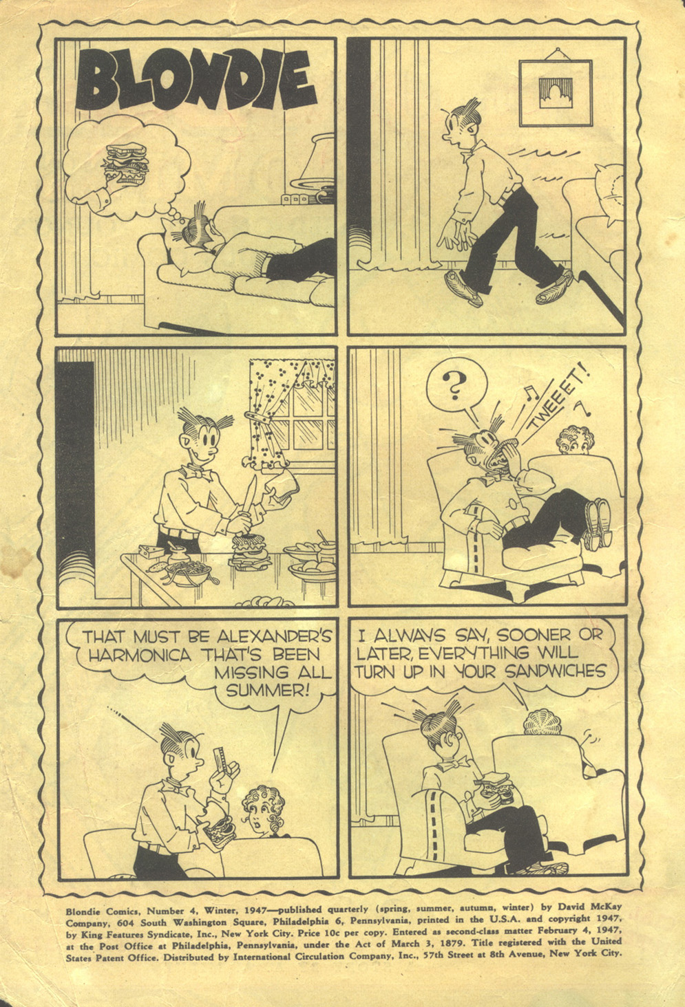 Read online Blondie Comics (1947) comic -  Issue #4 - 2