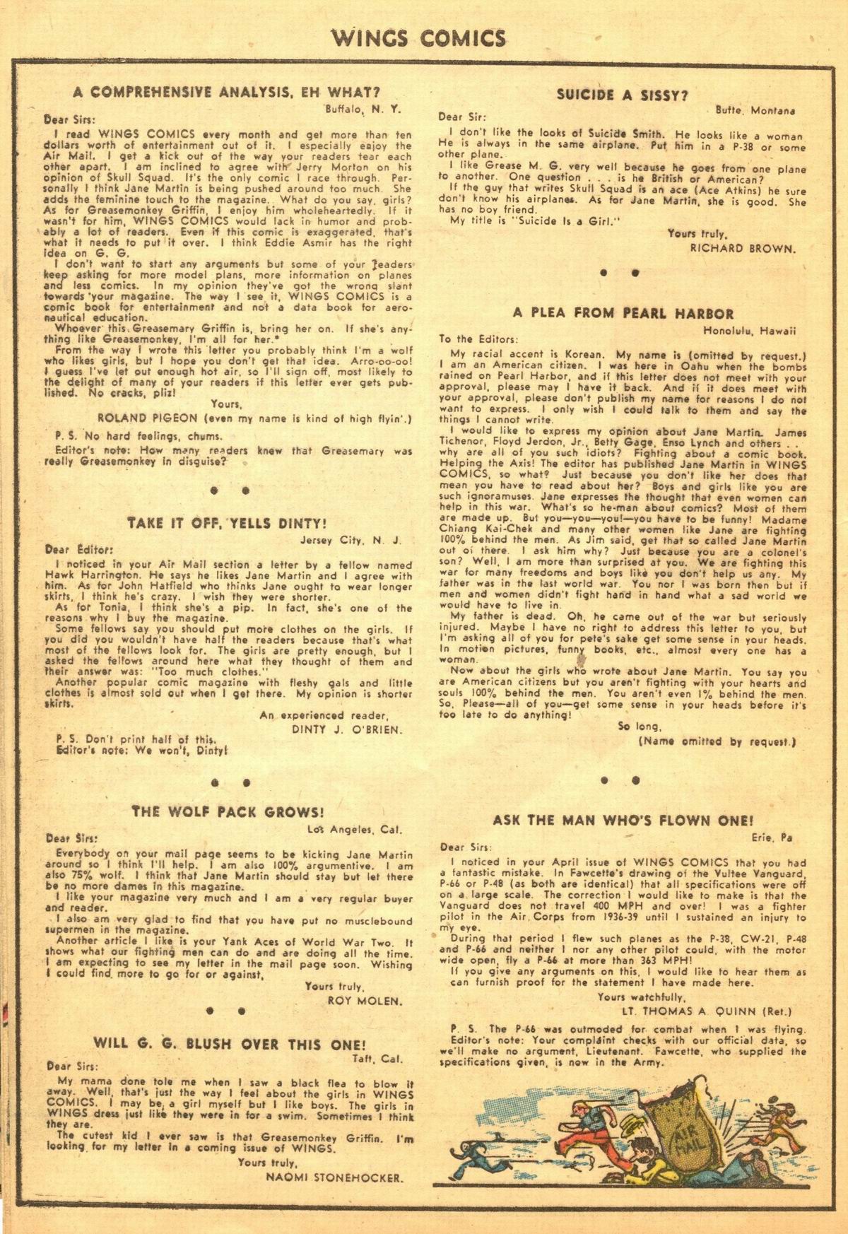 Read online Wings Comics comic -  Issue #35 - 50