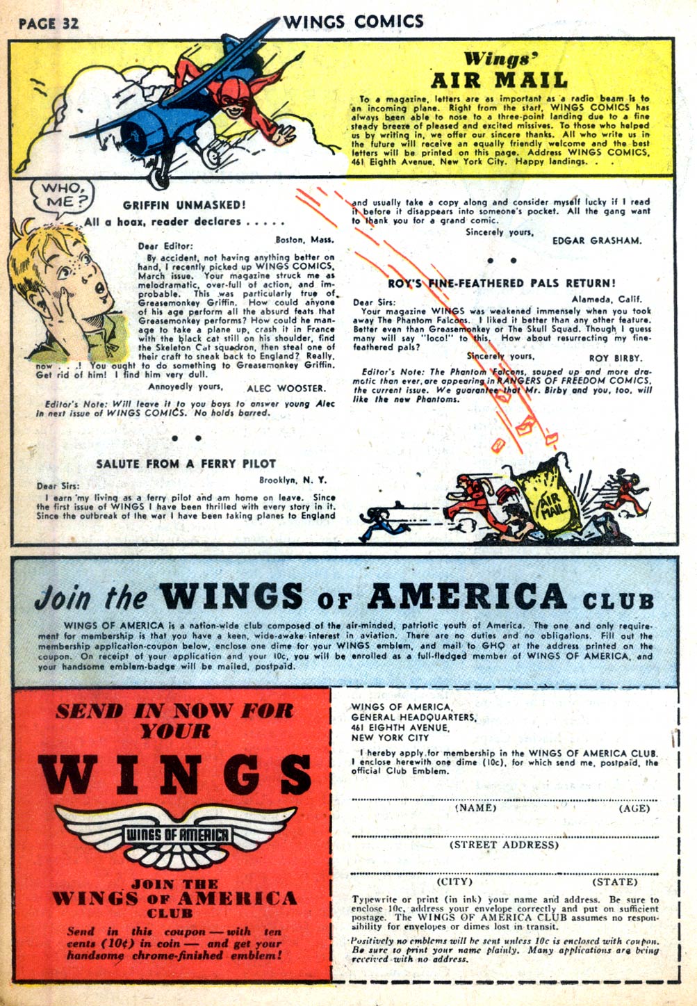 Read online Wings Comics comic -  Issue #21 - 34