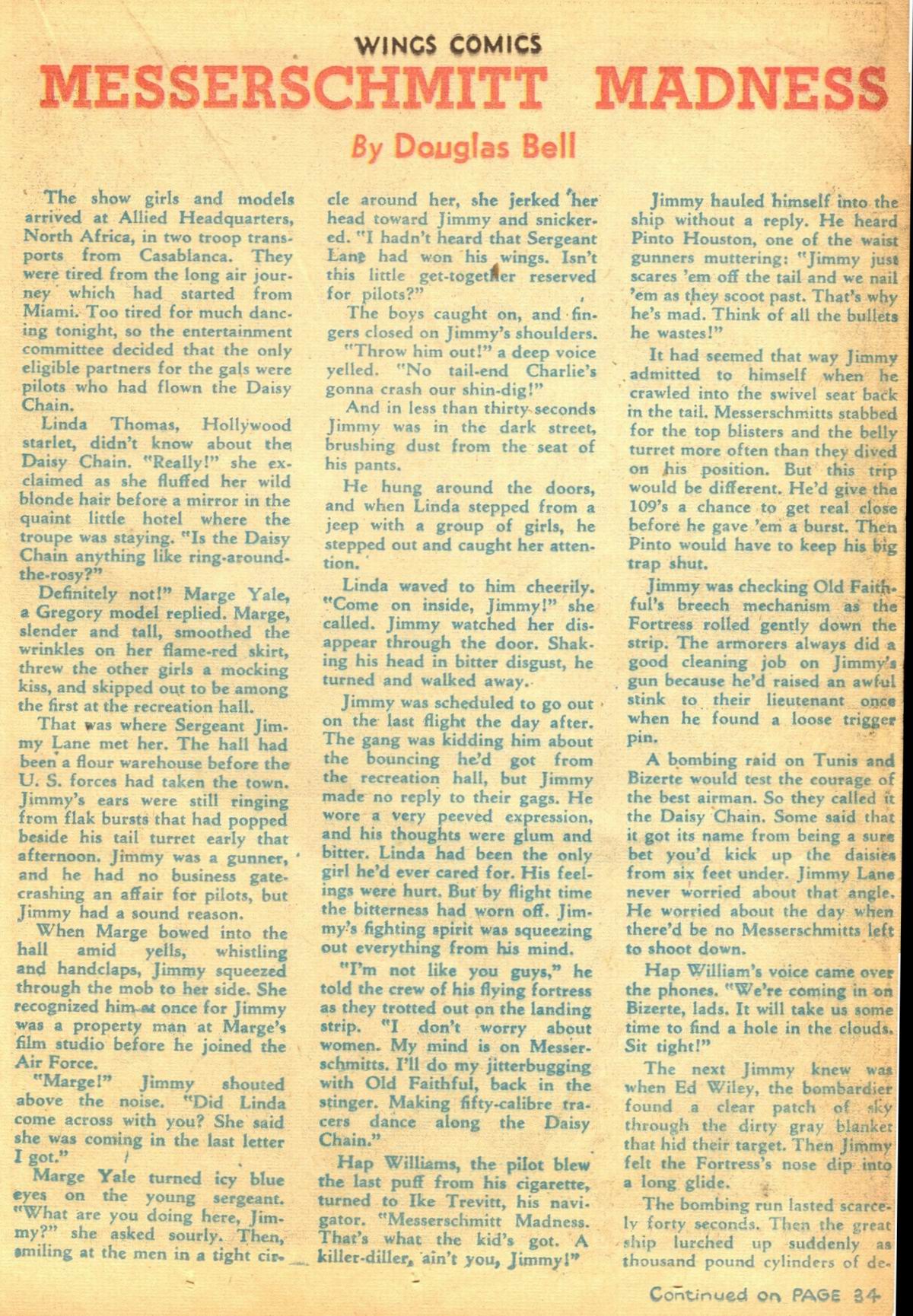 Read online Wings Comics comic -  Issue #35 - 33