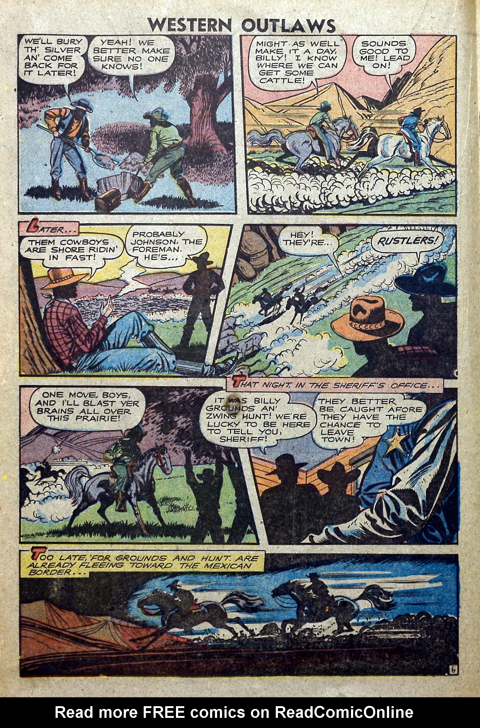Read online Western Outlaws (1948) comic -  Issue #17 - 18
