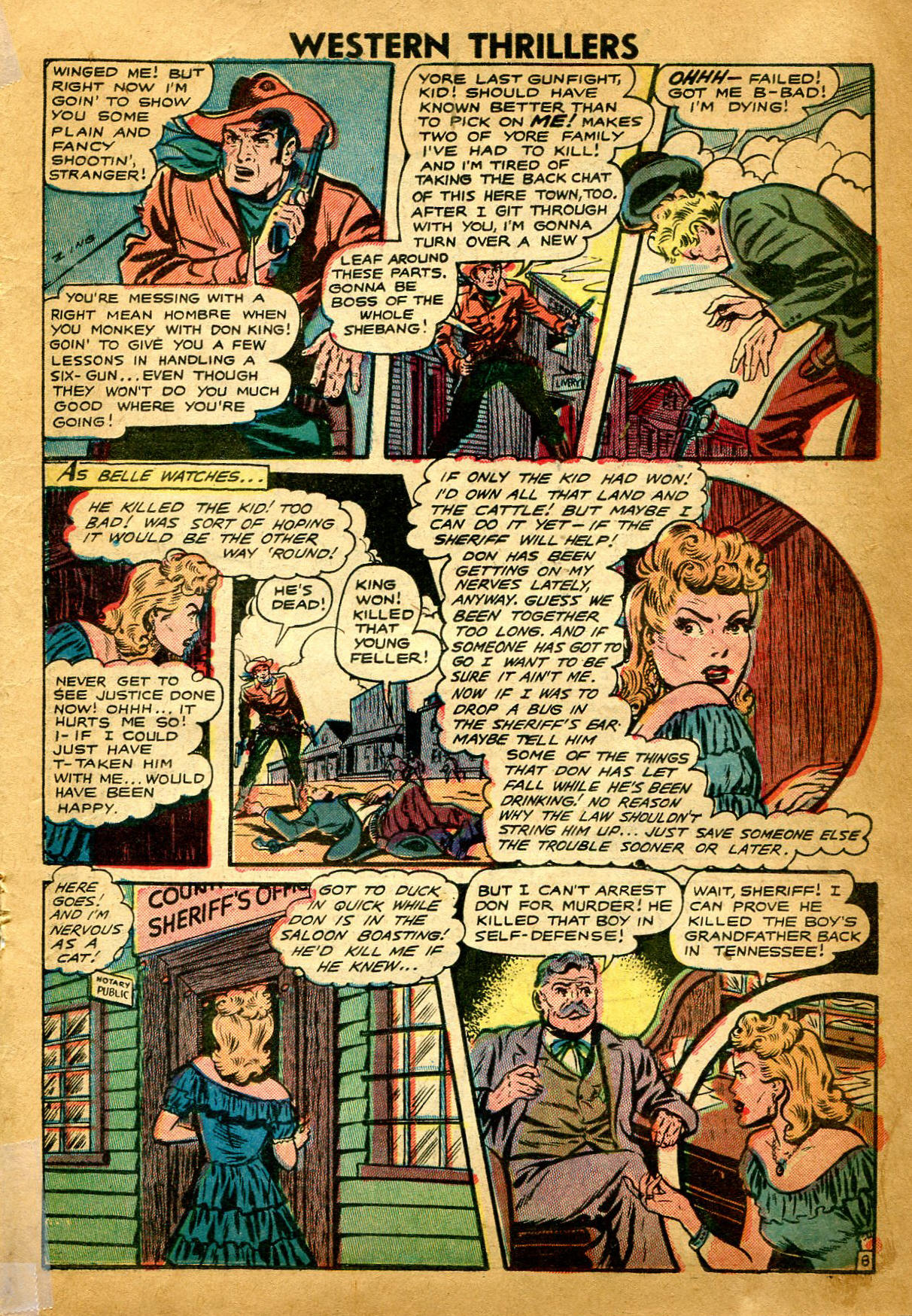 Read online Western Thrillers (1948) comic -  Issue #5 - 19