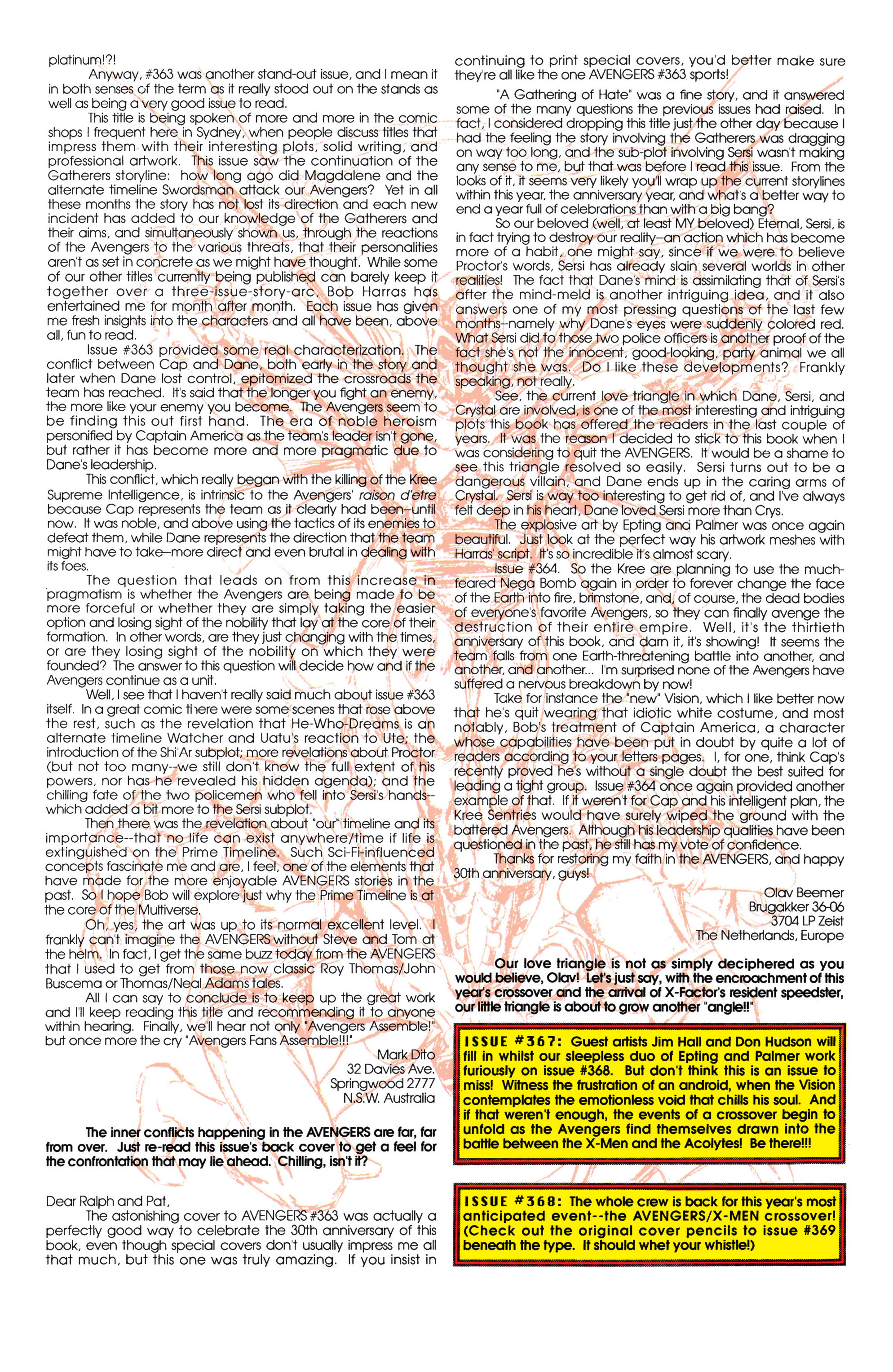 Read online The Avengers (1963) comic -  Issue #366 - 53