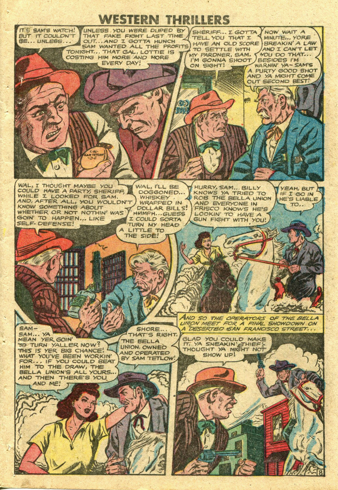 Read online Western Thrillers (1948) comic -  Issue #4 - 9