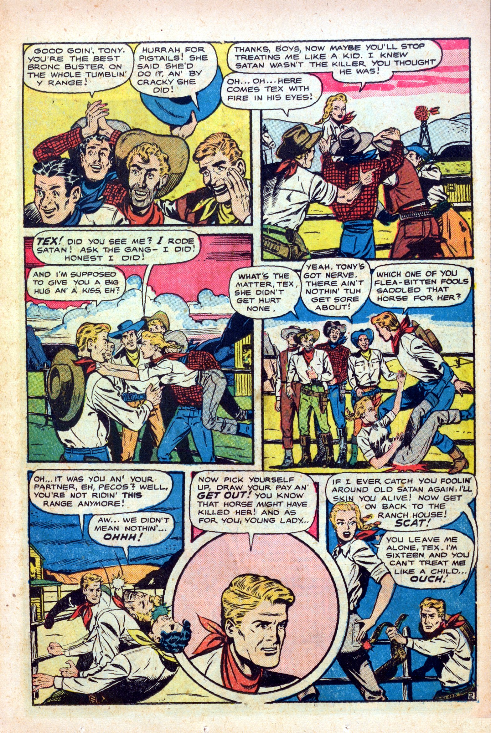 Read online Cowgirl Romances (1950) comic -  Issue #1 - 19