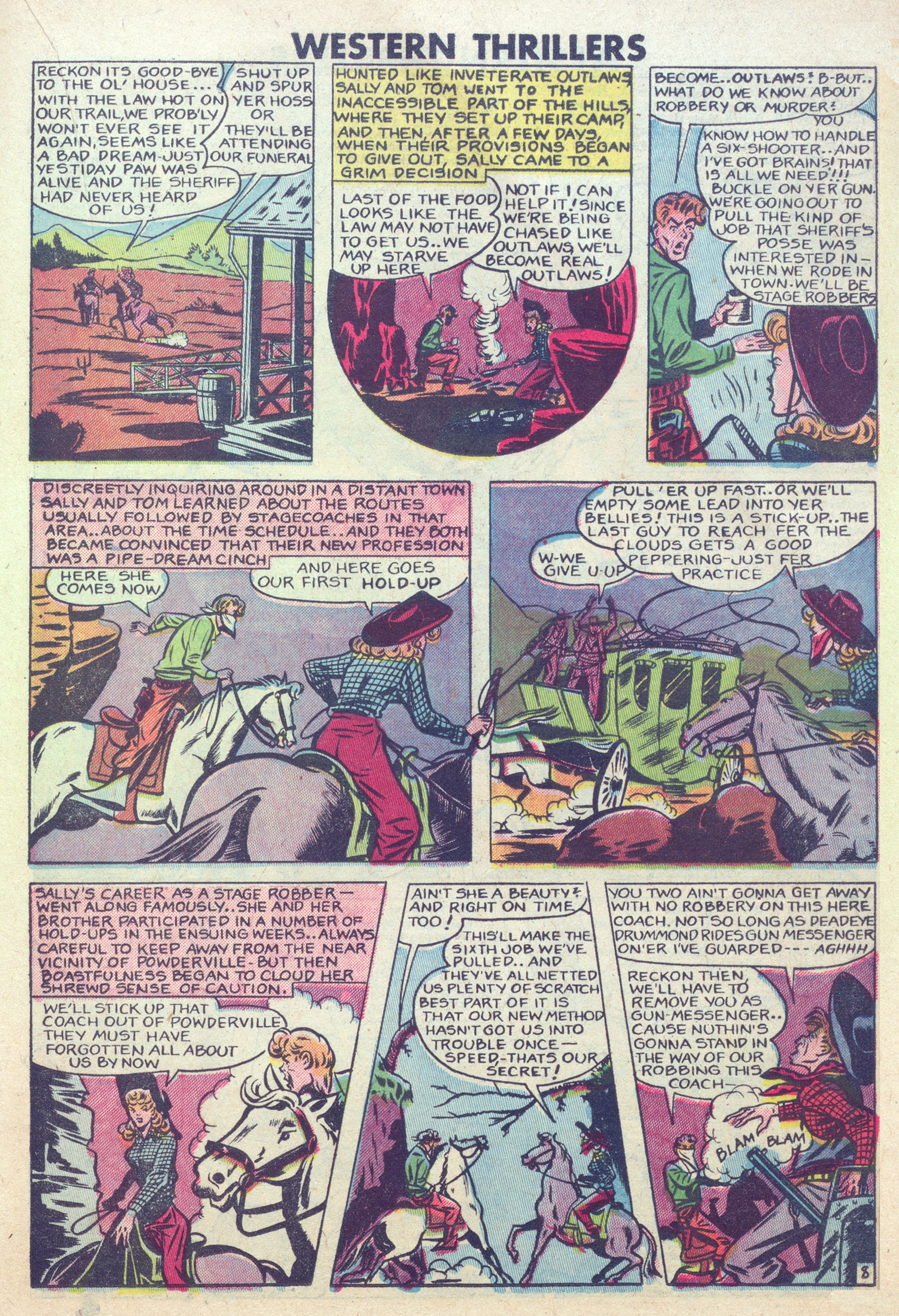 Read online Western Thrillers (1948) comic -  Issue #6 - 19