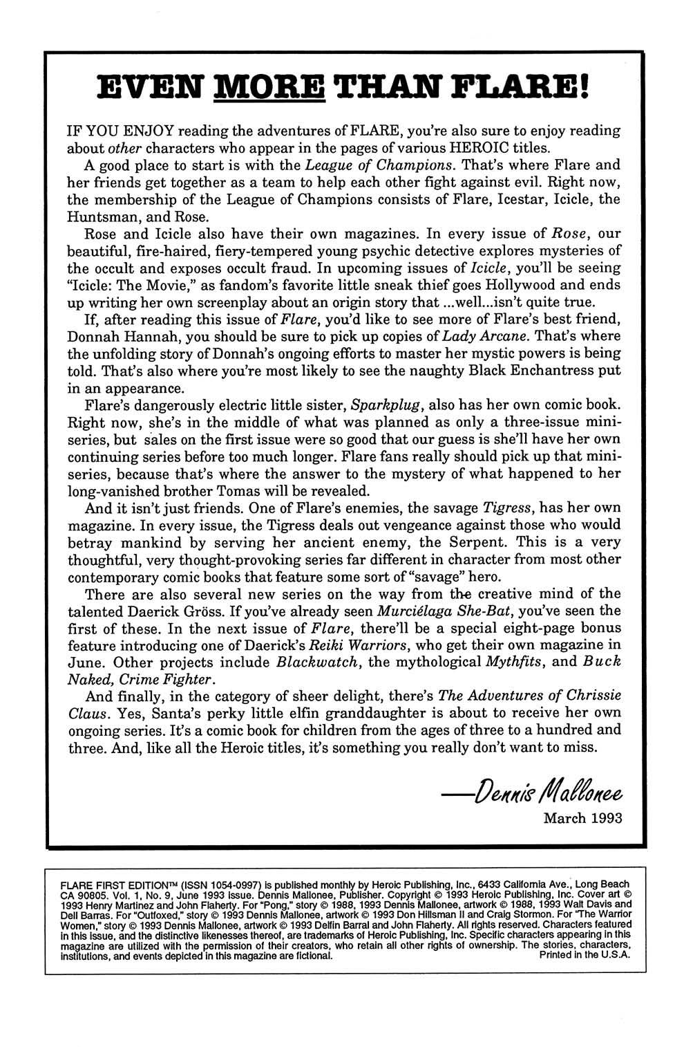 Read online Flare First Edition comic -  Issue #9 - 2