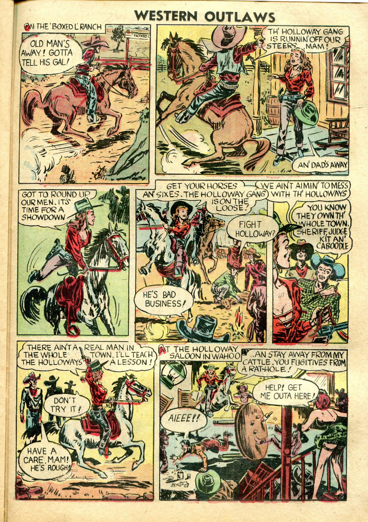 Read online Western Outlaws (1948) comic -  Issue #18 - 26