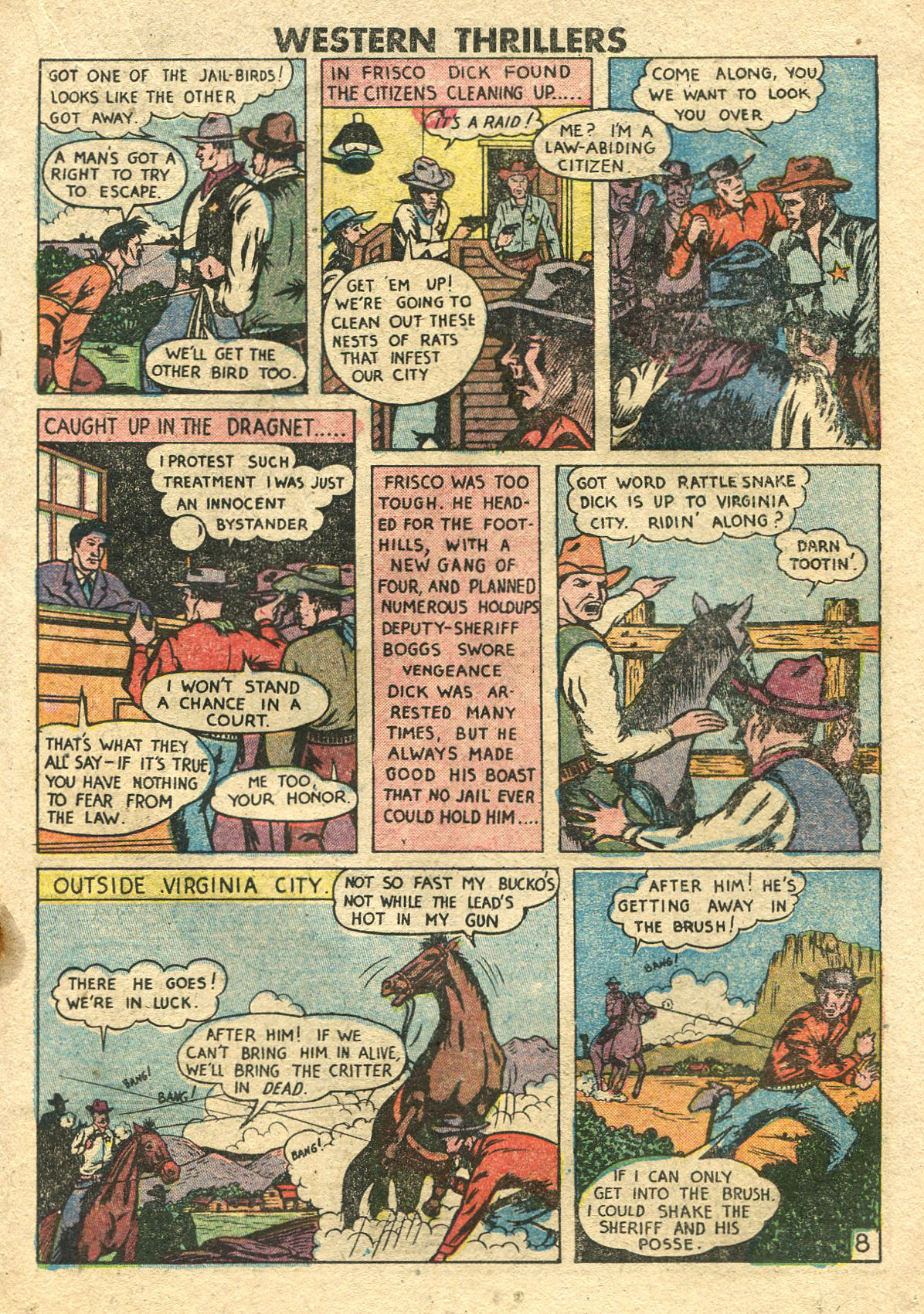 Read online Western Thrillers (1948) comic -  Issue #3 - 19