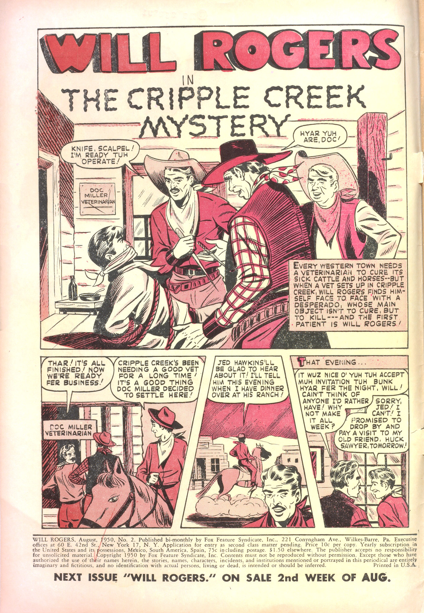 Read online Will Rogers Western comic -  Issue #2 - 2