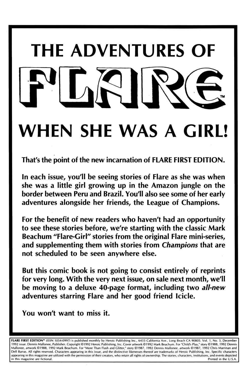 Read online Flare First Edition comic -  Issue #3 - 2